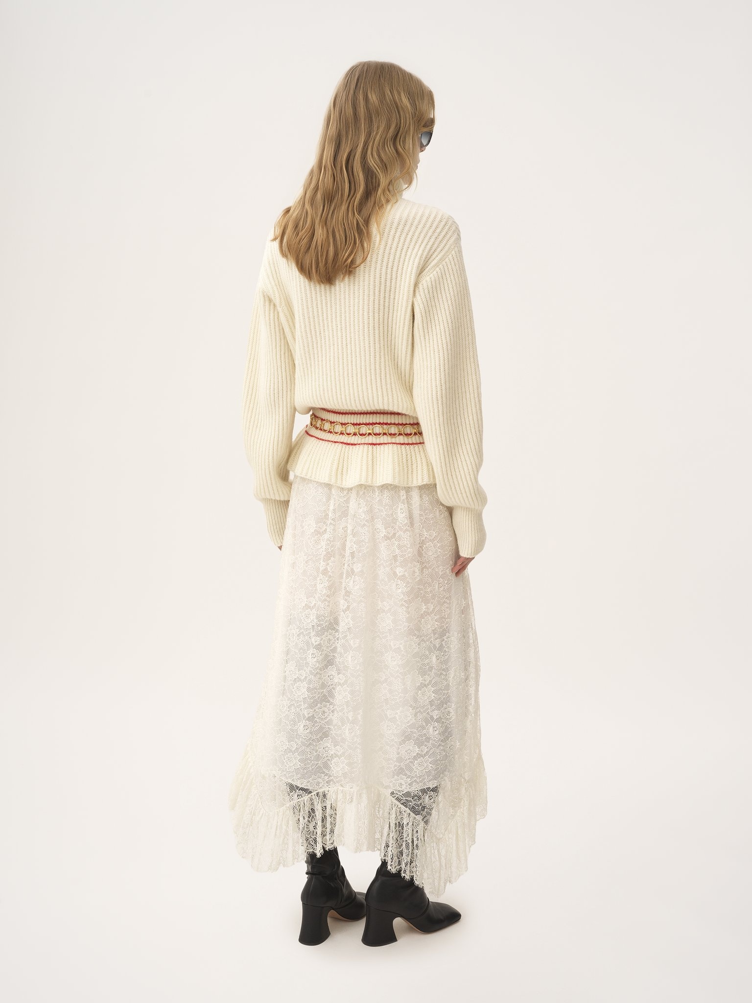 OVERSIZED LOGO TURTLENECK SWEATER IN A WOOL & MOHAIR KNIT - 6