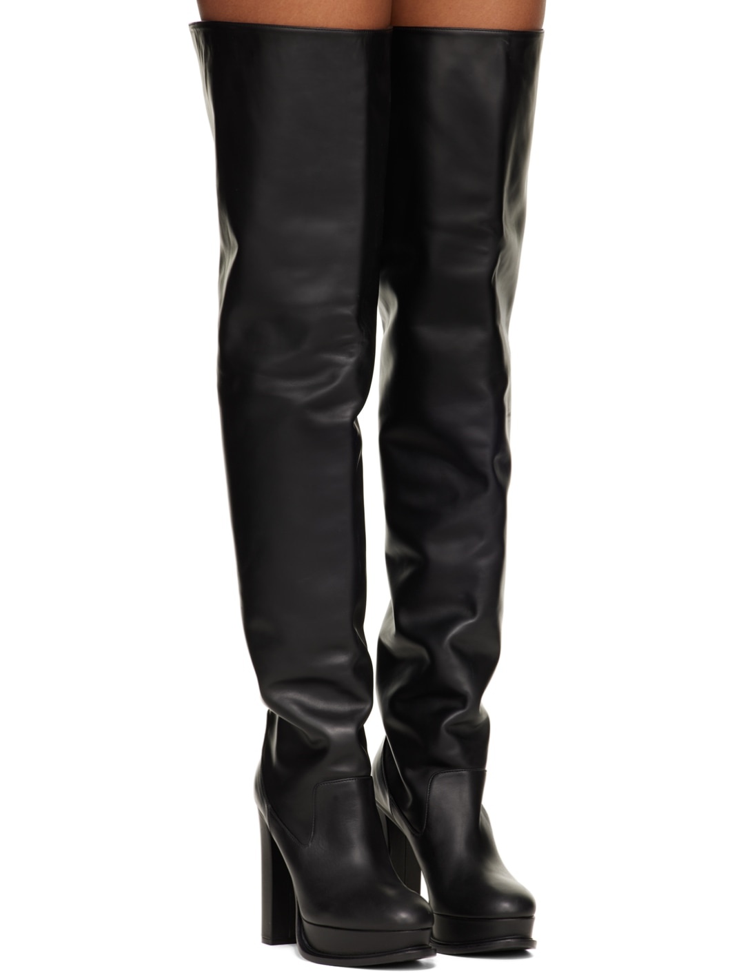 Black Leather Boots - 4