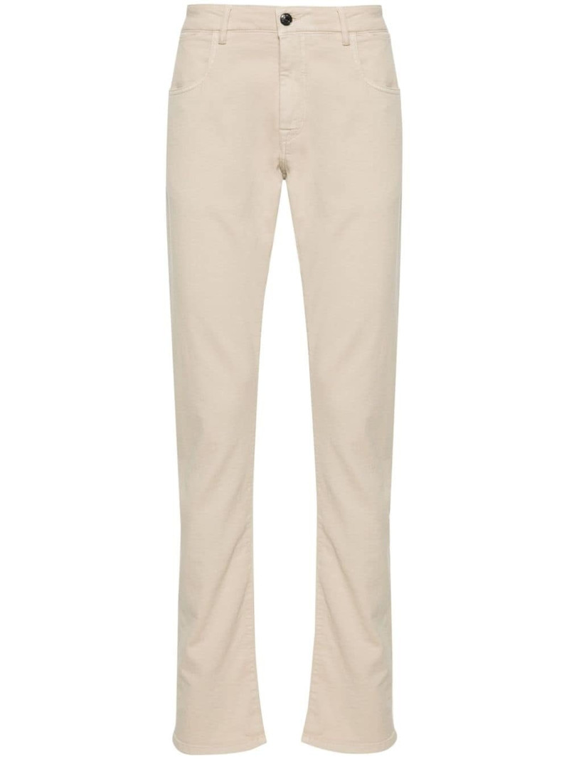 mid-rise slim trousers 1