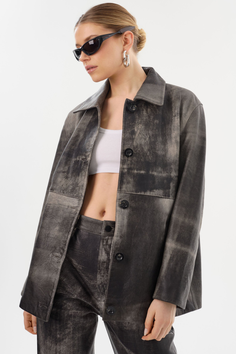 PRESLEY | Leather Shacket 3