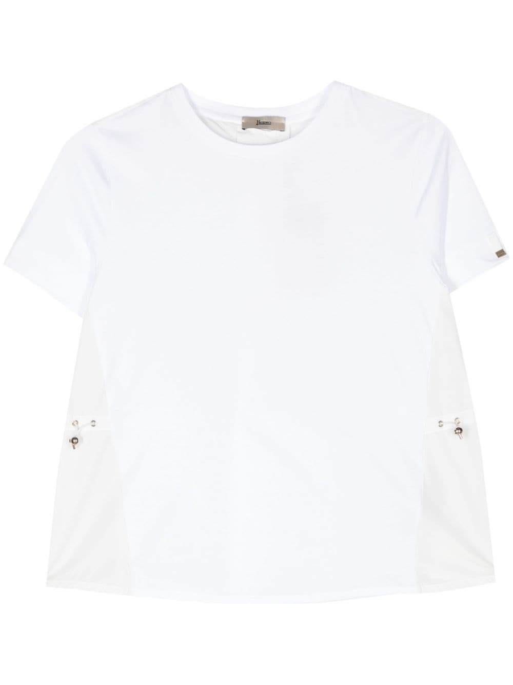 contrast-panel T-shirt - 1