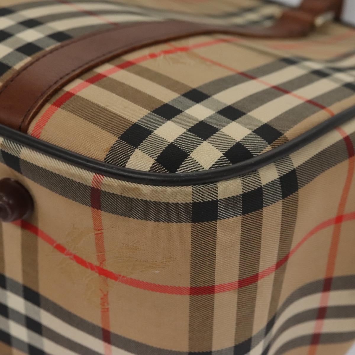 Burberry Nova Check Hand Bag Canvas Beige - 13