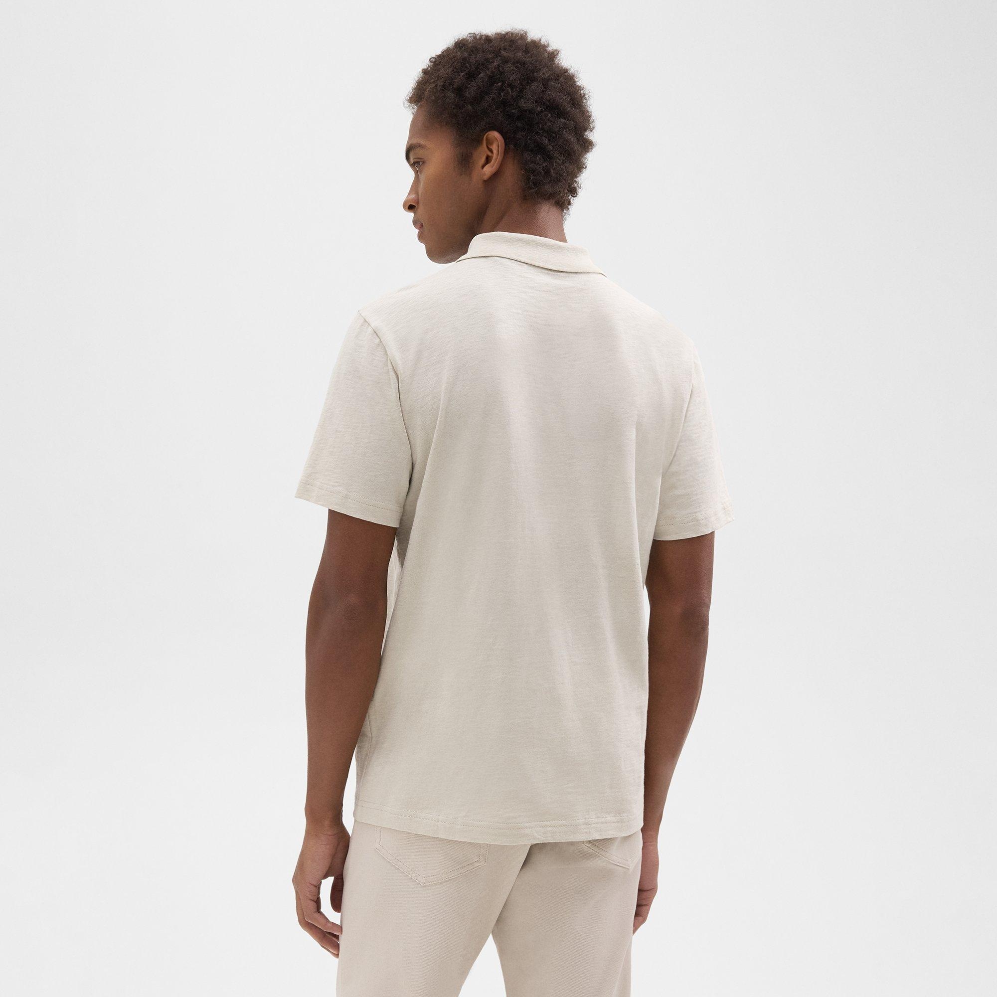 Bron Polo Shirt in Cosmos Slub Cotton - 4