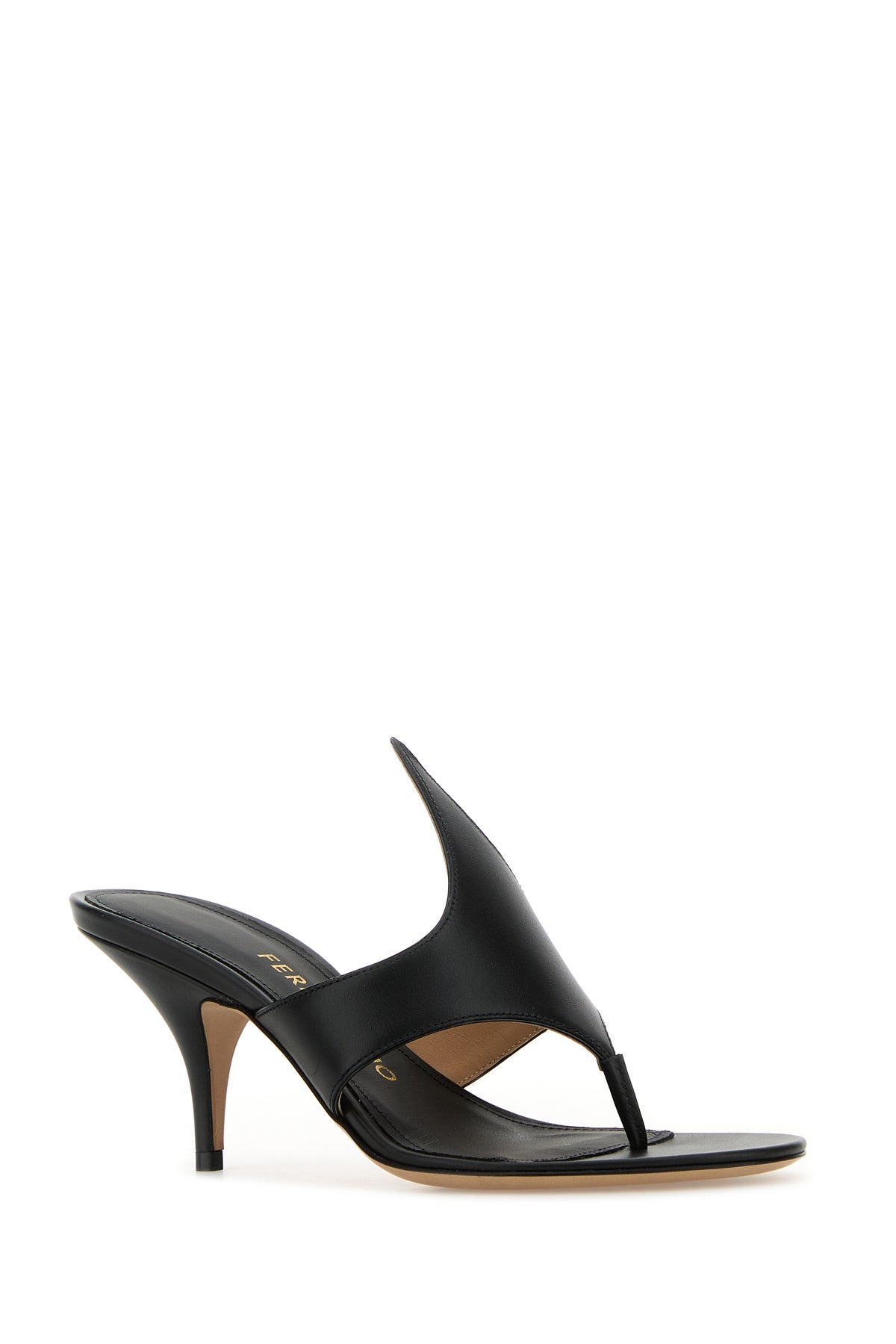 Black leather Lyrai thong mules - 2