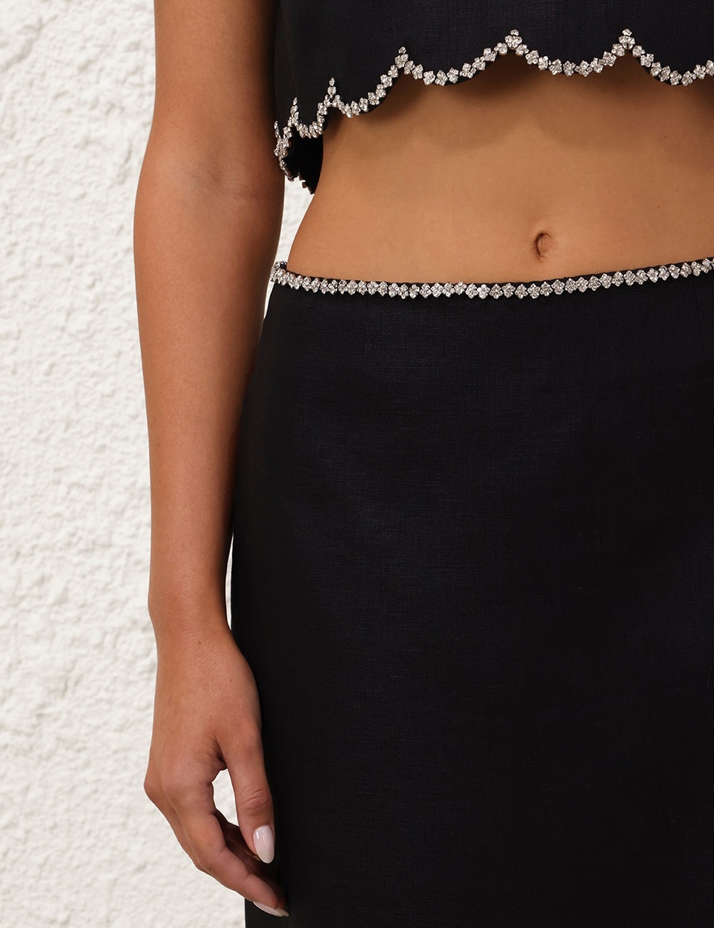 CRUSH SCALLOPED MIDI SKIRT - 5