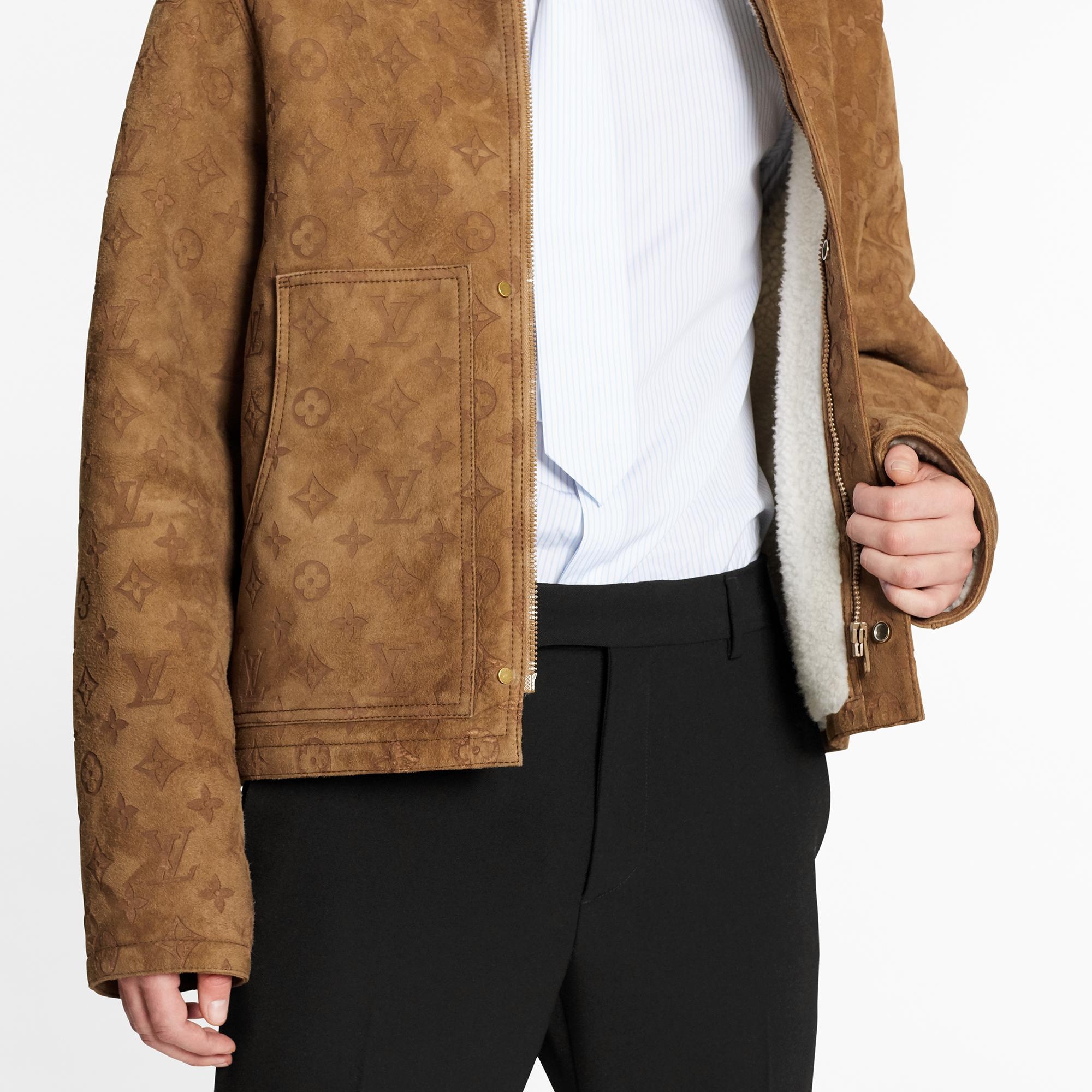 Shearling Embossed Monogram Jacket - 6