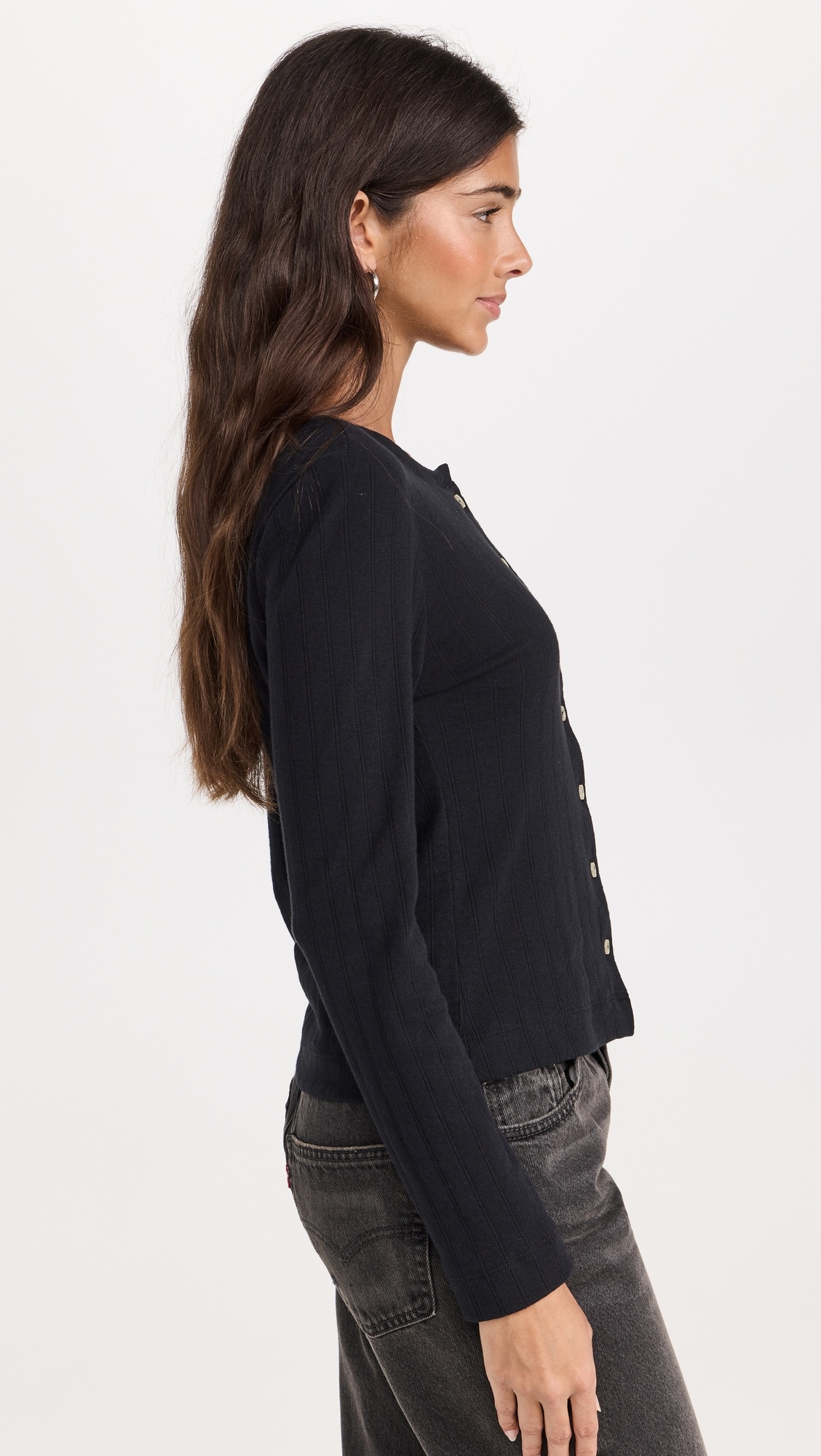 Pointelle Classic Crew Cardigan - 3