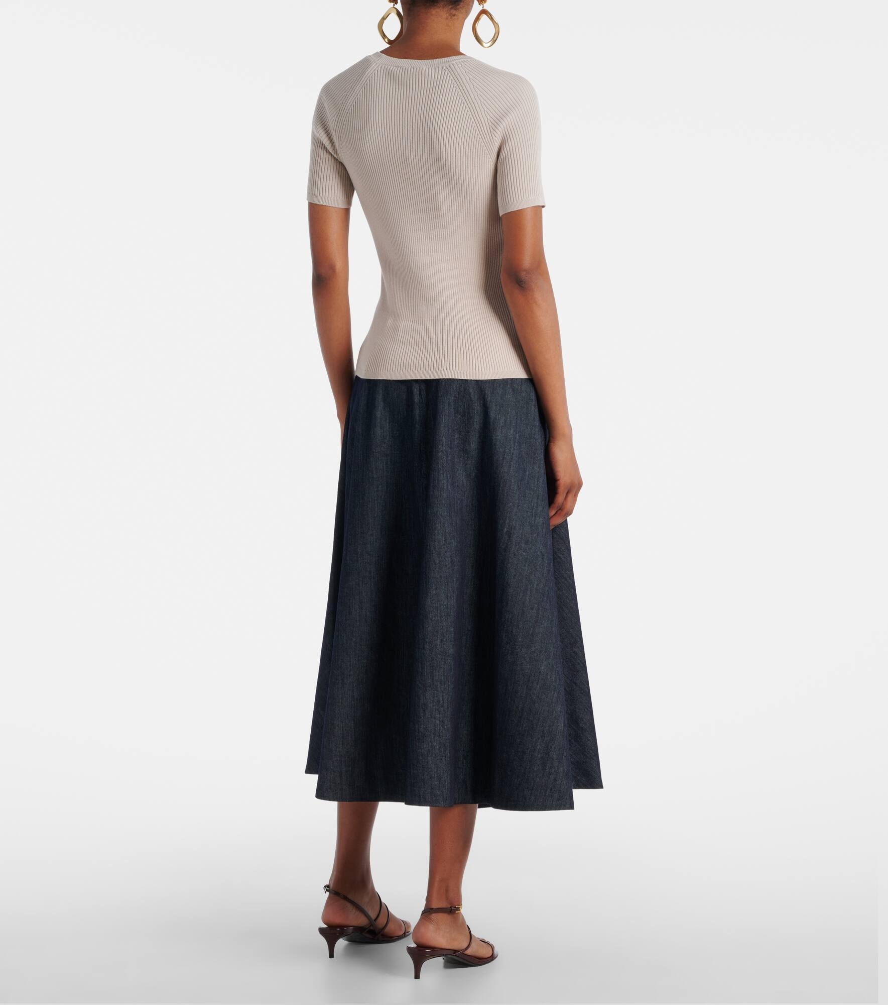 Berlino ribbed-knit cotton top - 3