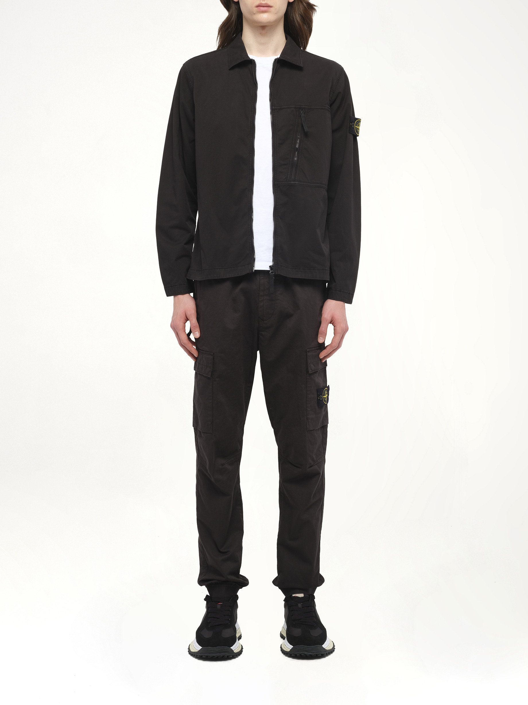 120000 Supima Overshirt in Black - 7