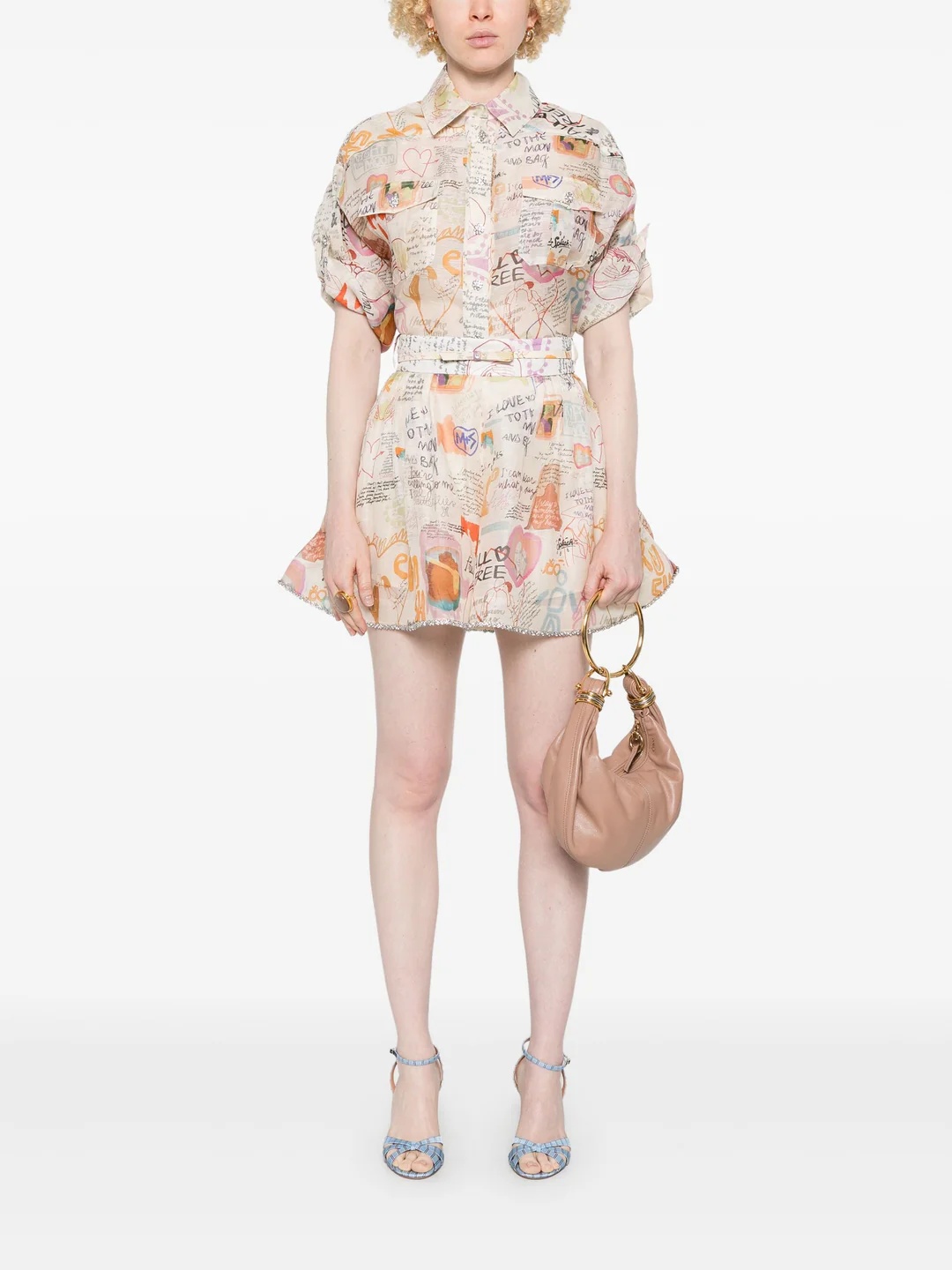 Zimmermann CRUSH BELTED TUCK SKORT | REVERSIBLE