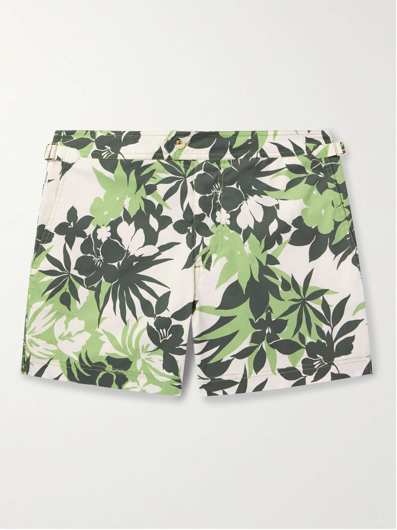 Slim-Fit Short-Length Floral-Print Swim Shorts 1
