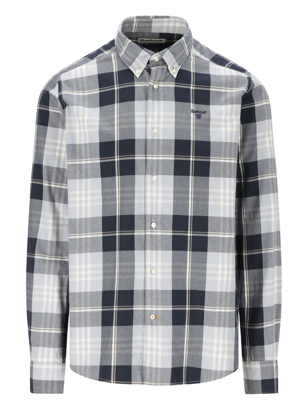 checked embroidered shirt - 1