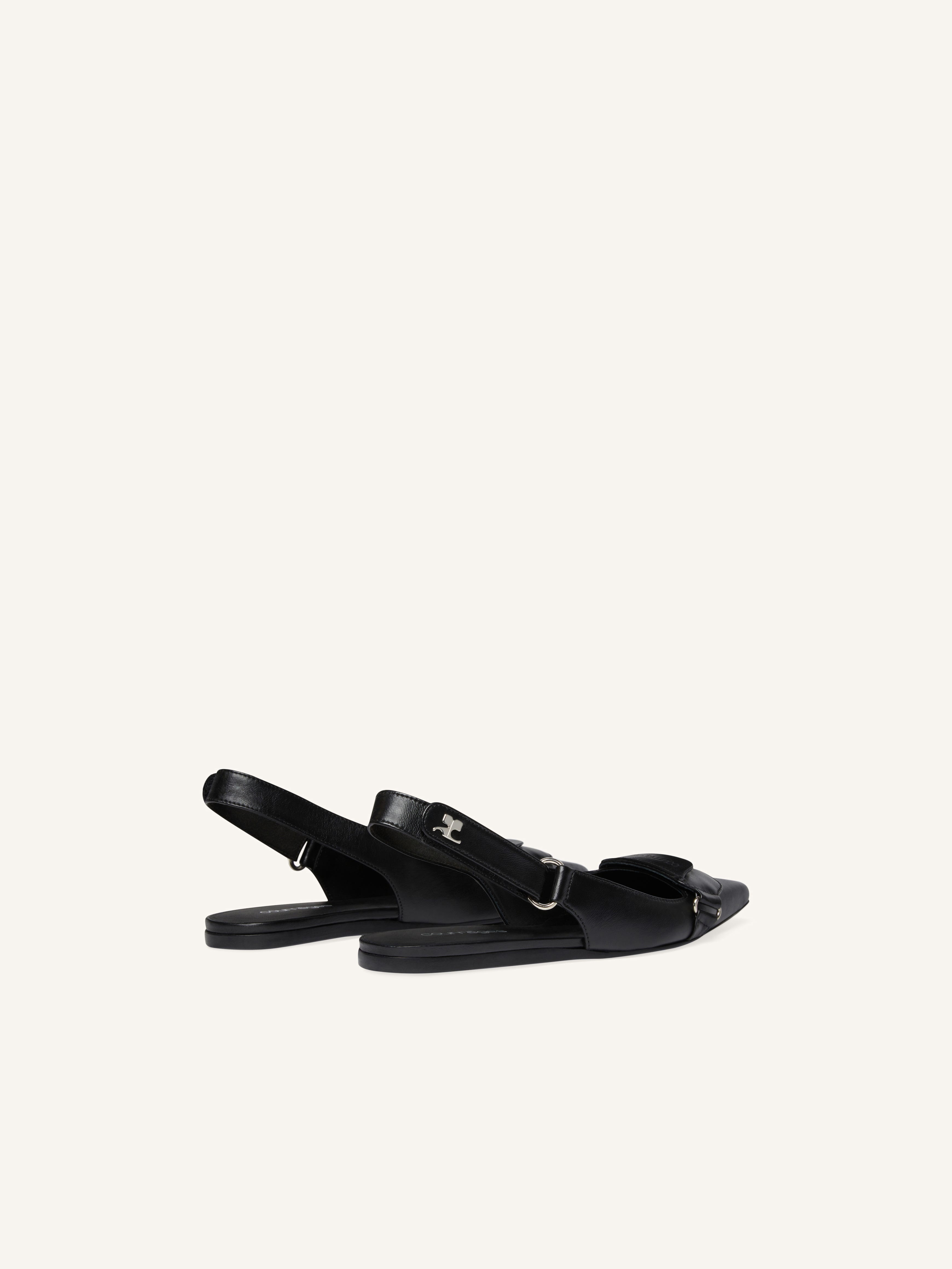 RACER LEATHER SLINGBACK BALLERINAS - 3