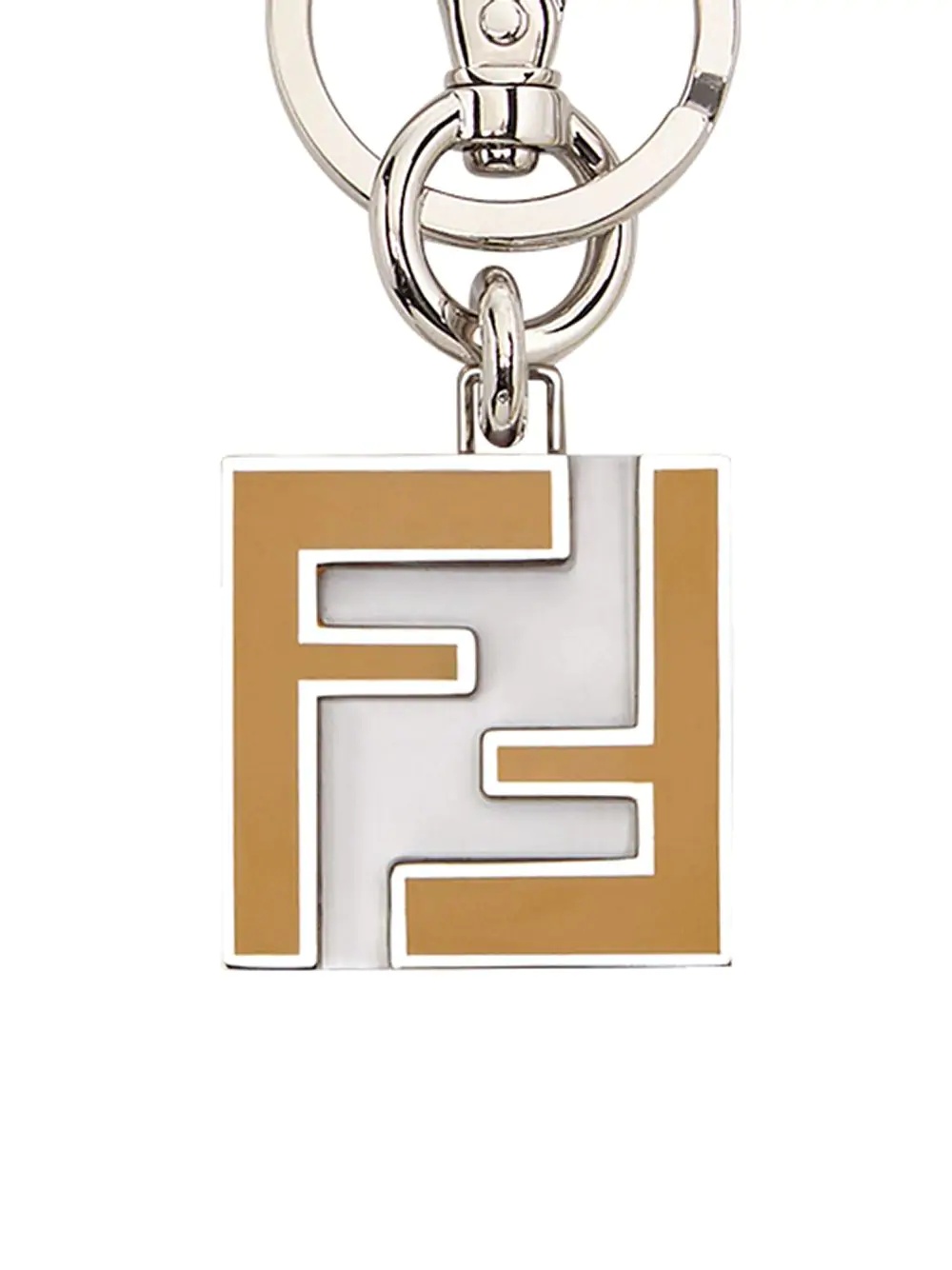 enamel FF-shaped keyring - 2