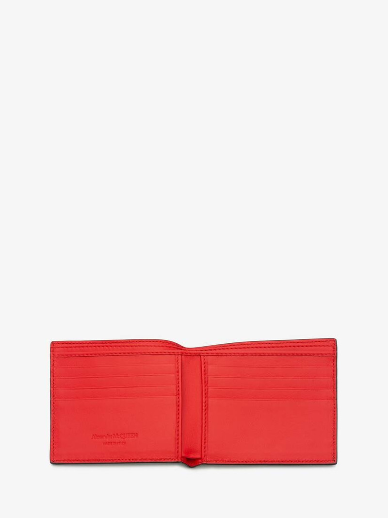 Alexander McQueen Alexander Mcqueen Billfold Wallet in Black/red outlook