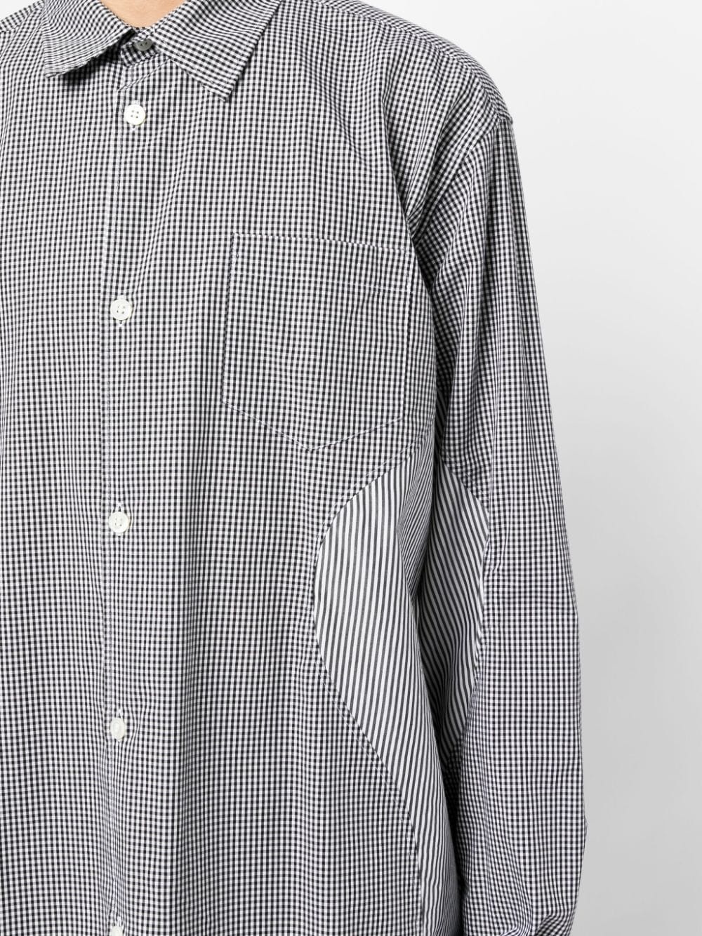 mixed-print cotton shirt - 5