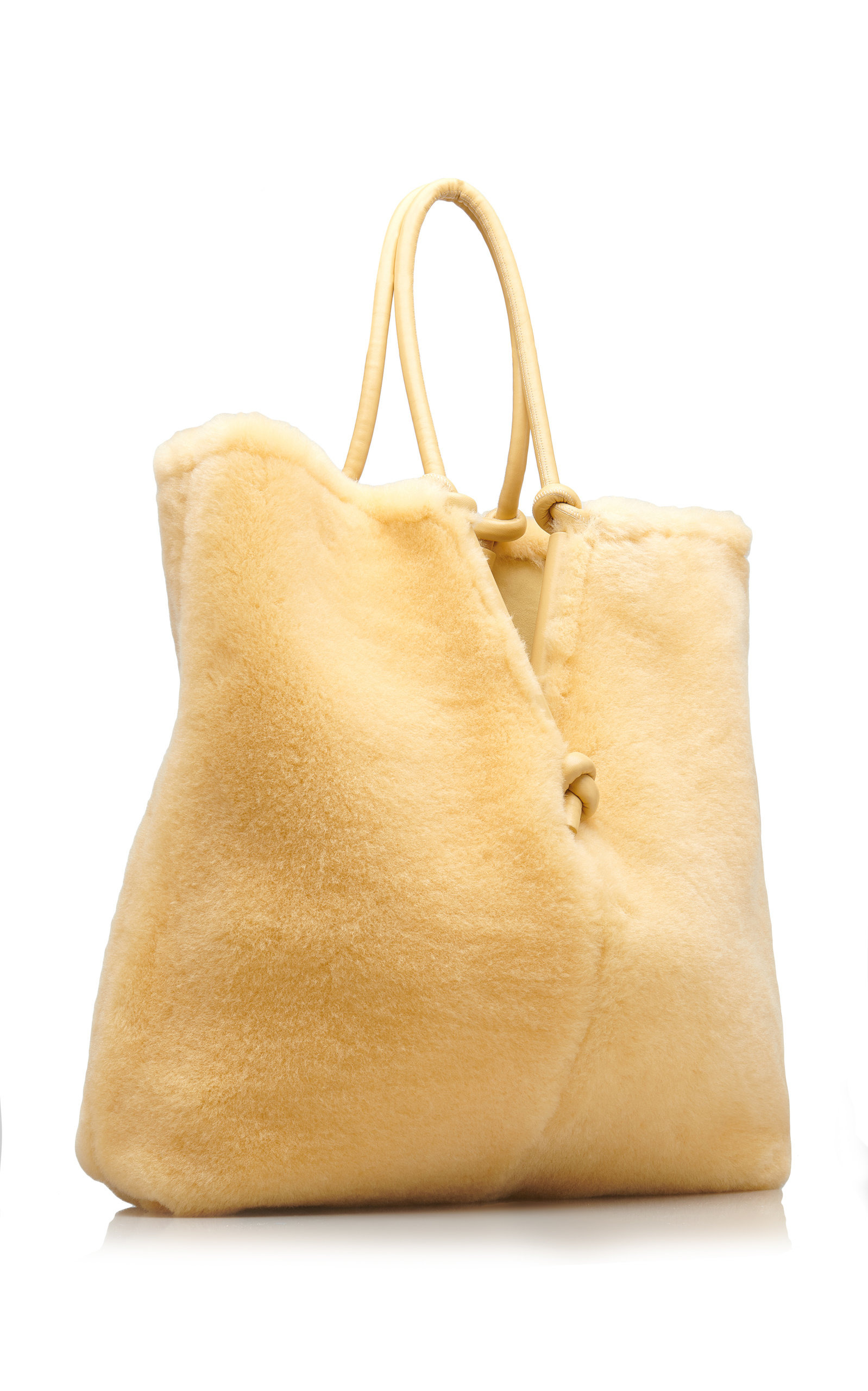 Reversible Oversized Shearling Tote Bag neutral - 9