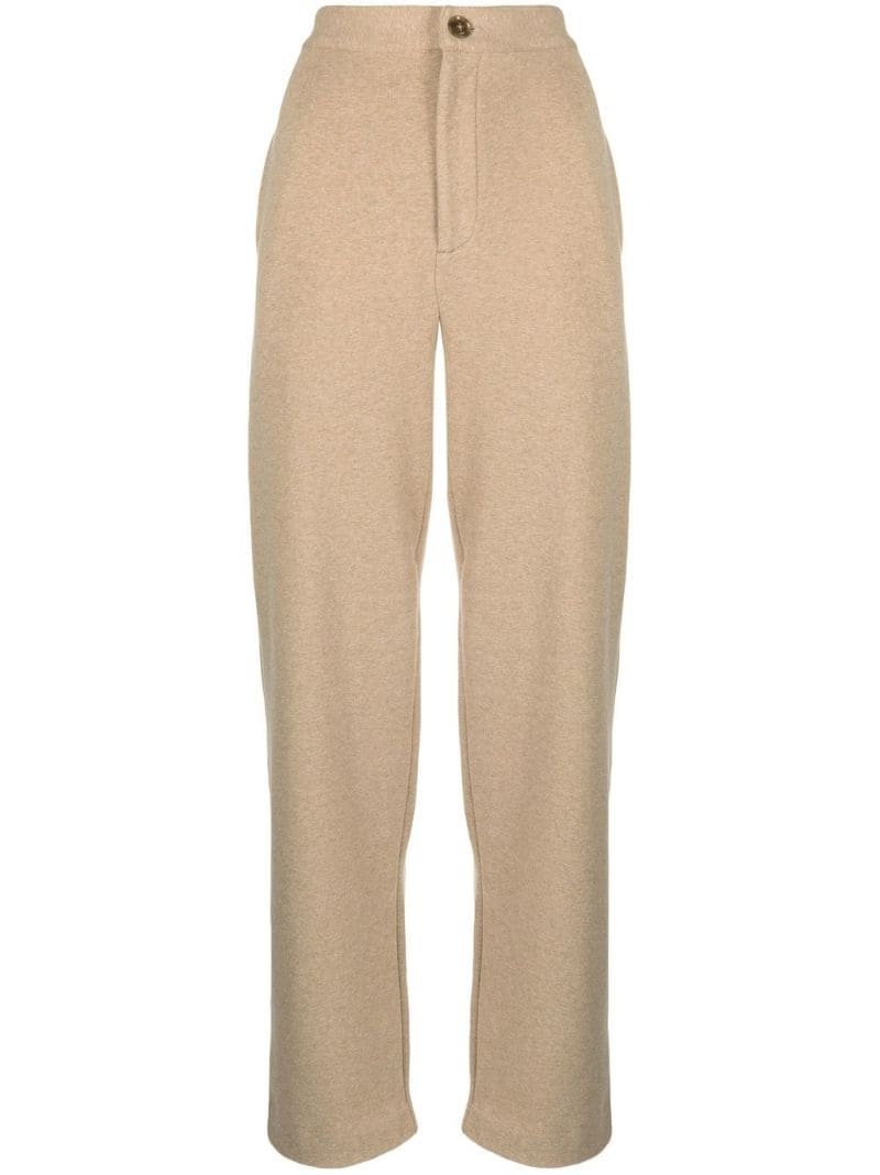 high-waisted straight-leg trousers - 1