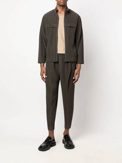 ISSEY MIYAKE pleated zip-up jacket outlook