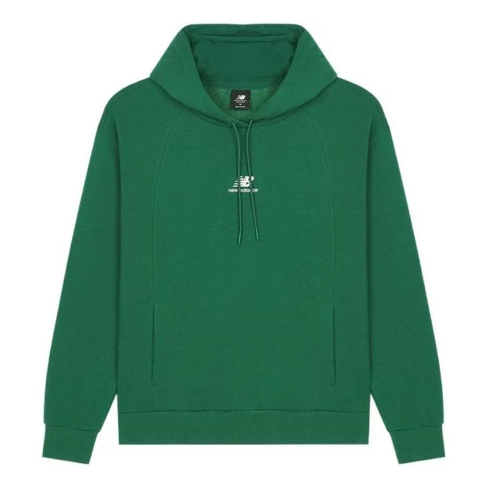 (WMNS) New Balance Hoops Fleece Hoodie 'Green' AWT23341-NWG - 1