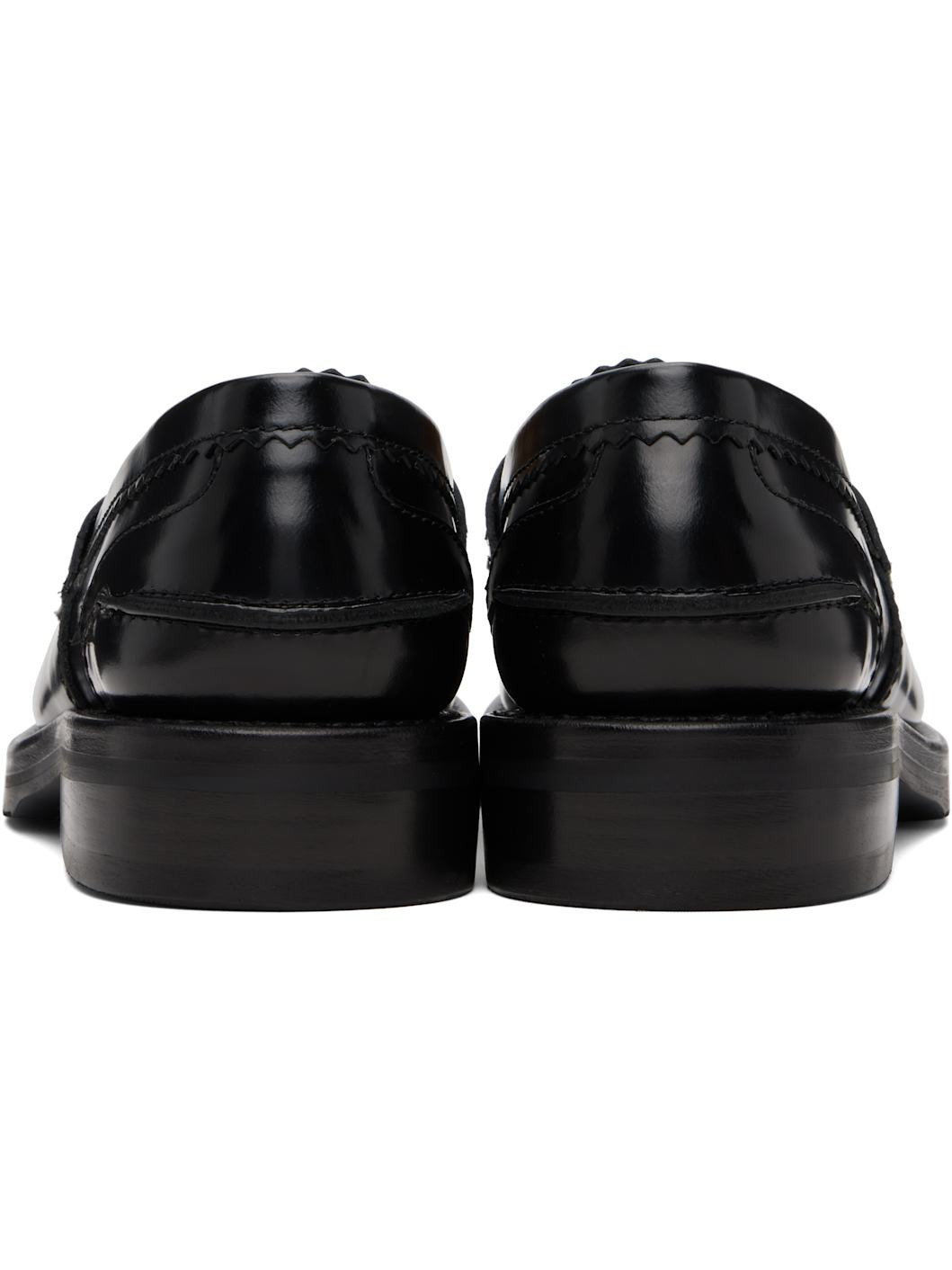 Black Leather Loafers - 2