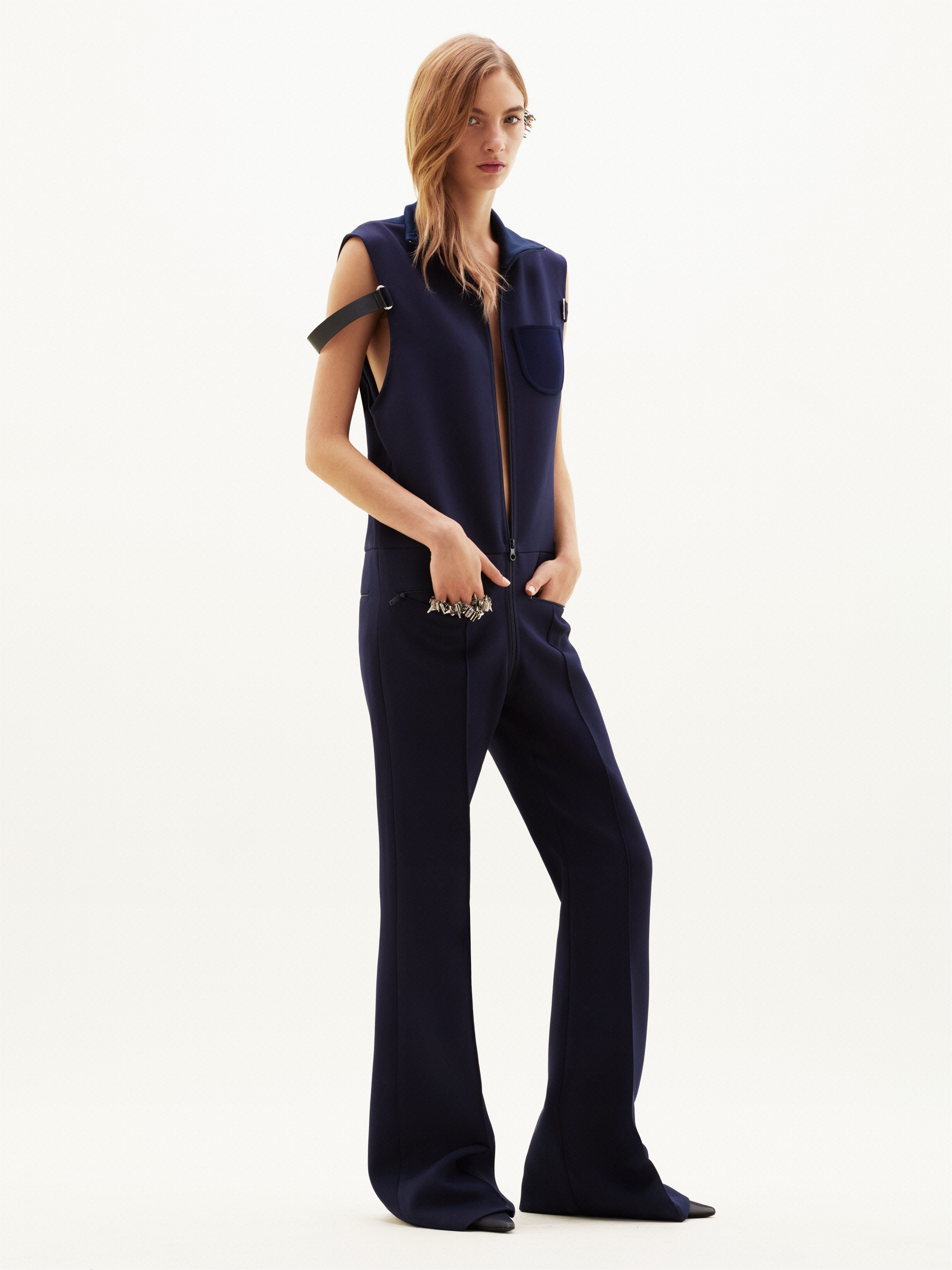 TWILL STRAP SLEEVELESS JUMPSUIT - 3