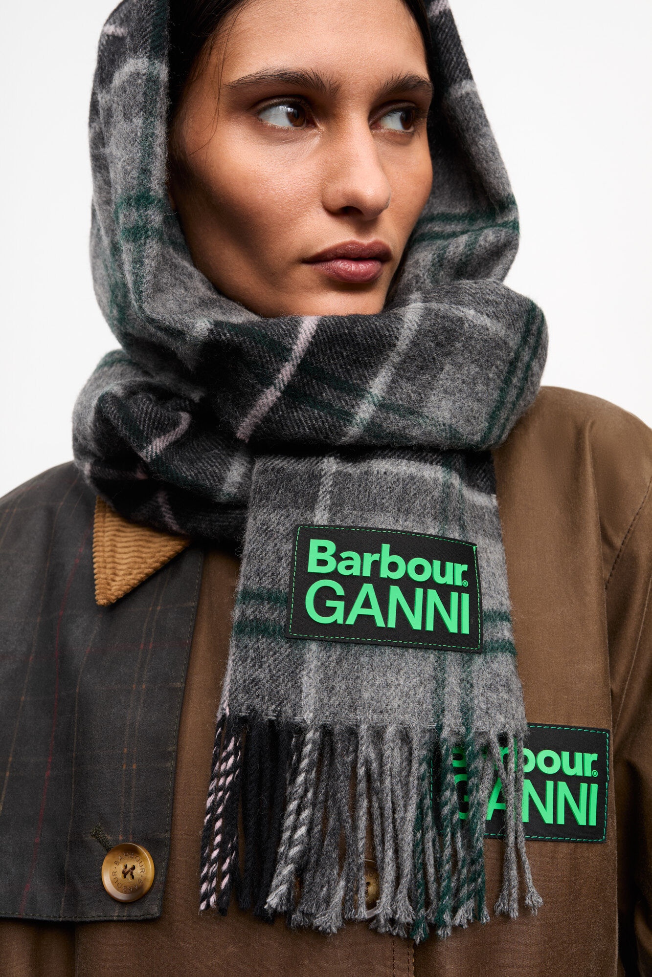 GANNI X BARBOUR TARTAN SCARF - 3