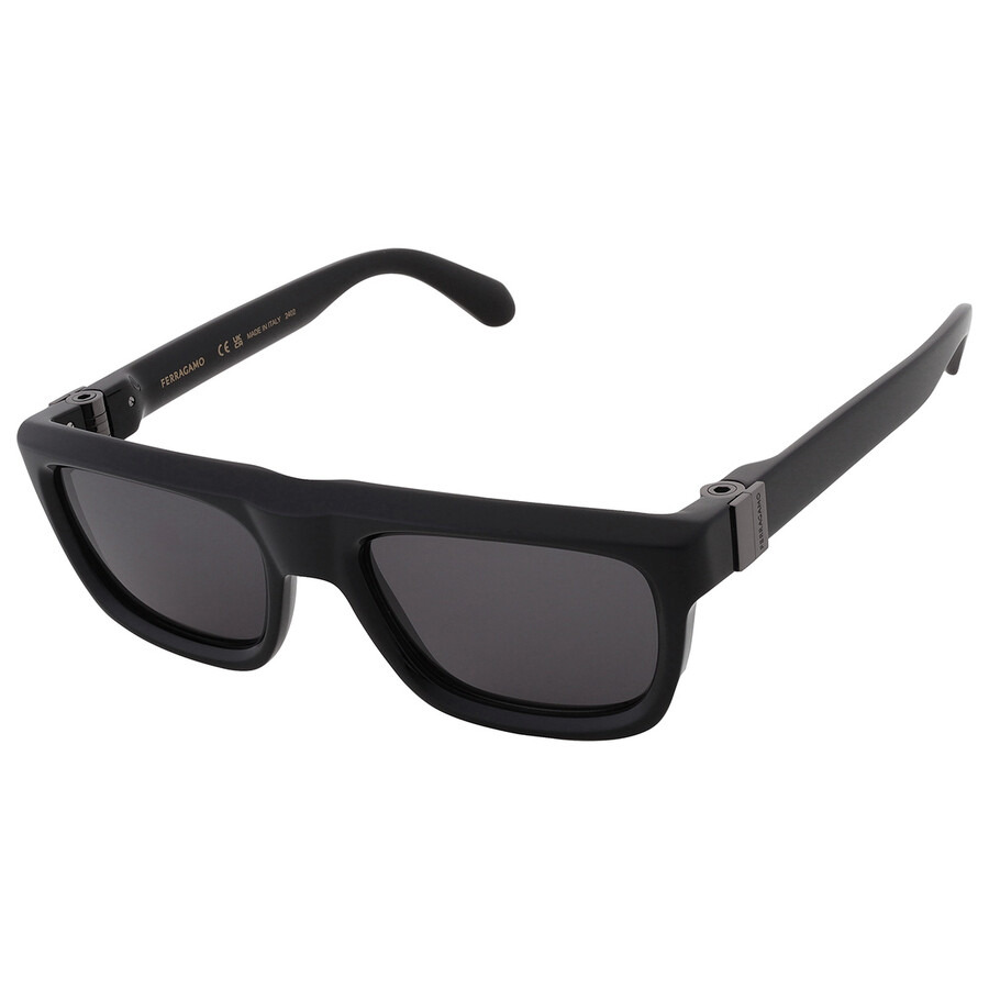 Ferragamo Grey Square Men's Sunglasses SF2009S 001 56 - 3