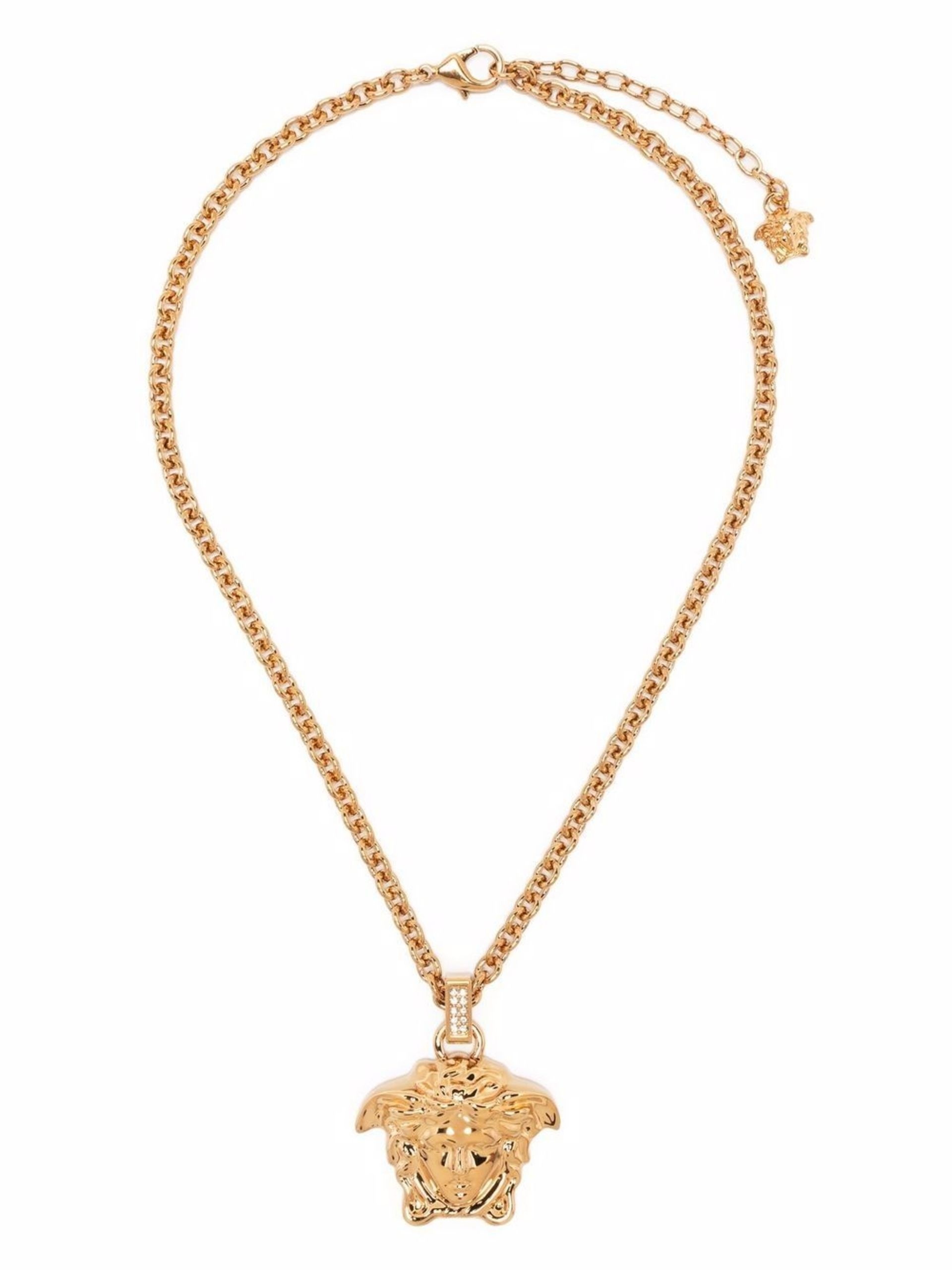Gold-tone La Medusa Crystal Necklace - 1