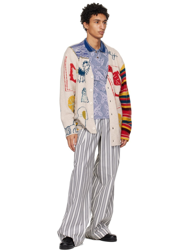 Vivienne Westwood Blue Stripe Collar Polo outlook