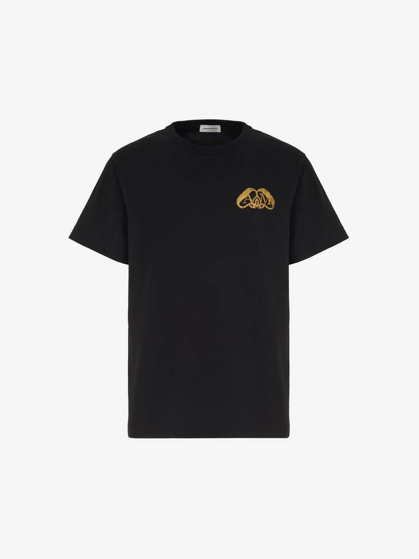 Men's Half Seal Logo T-shirt in Black - 1