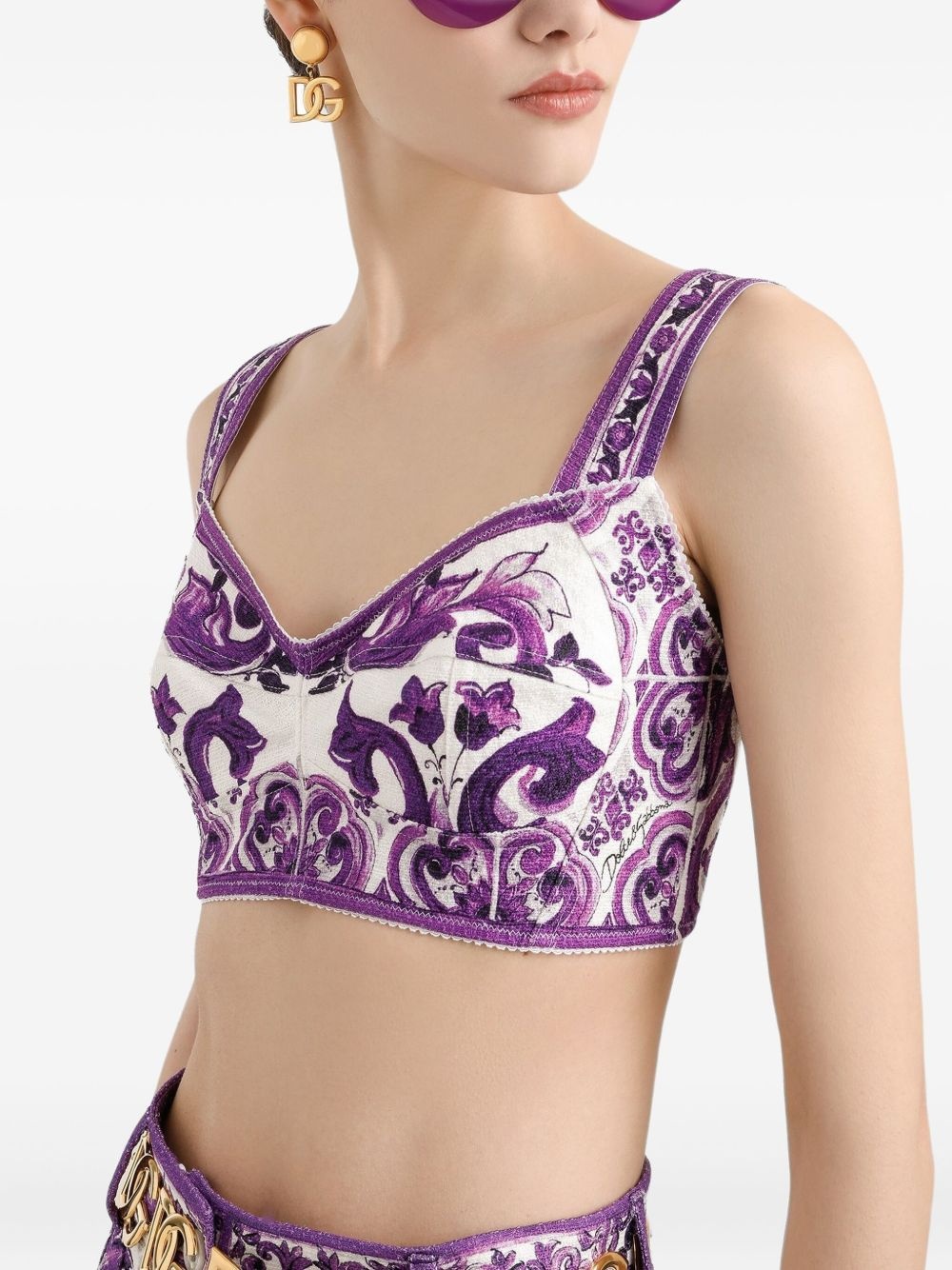 Majolica-print top - 4
