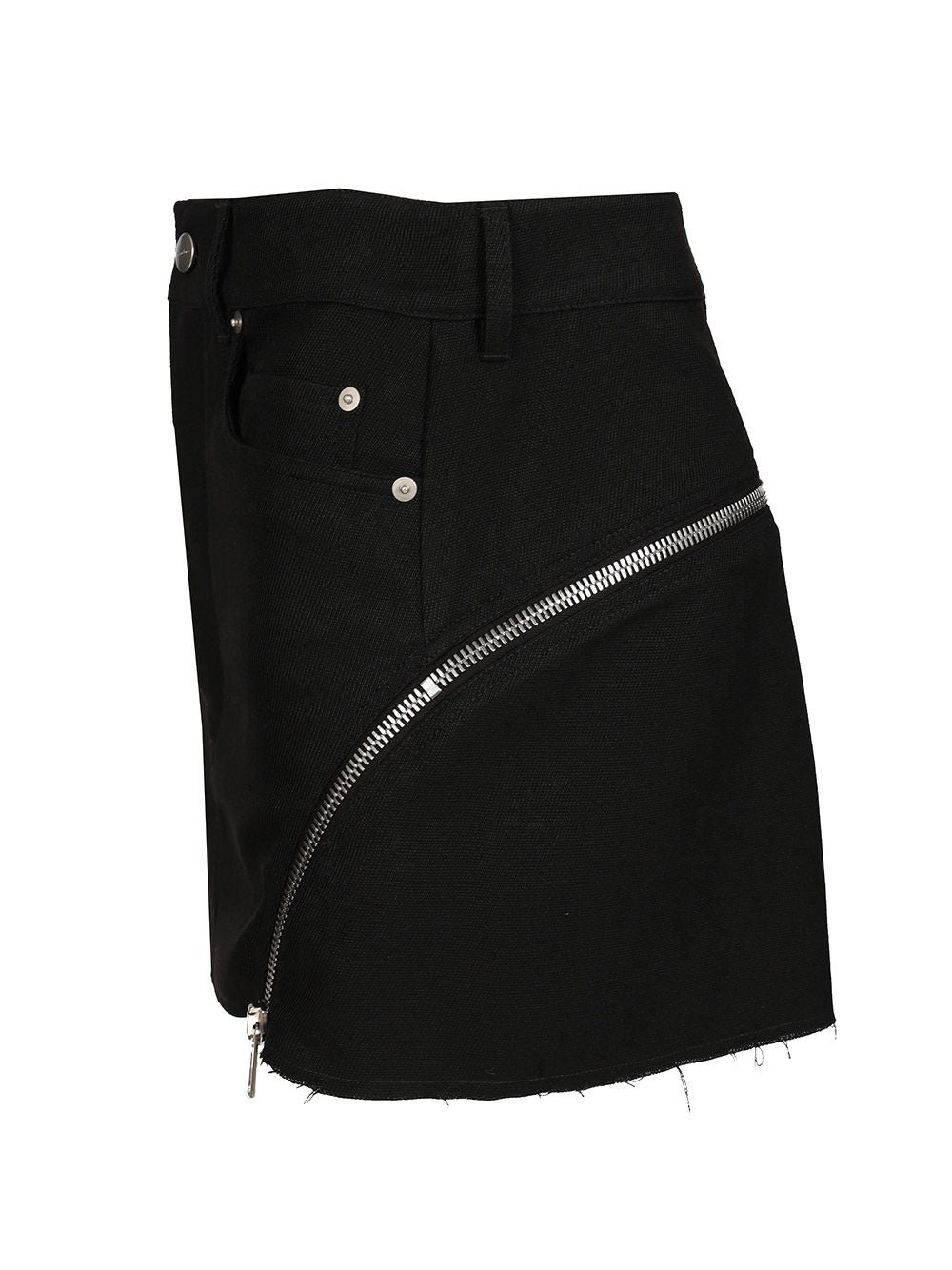 Bolan Banana Mini Skirt Drill Wool Skirts Black - 3