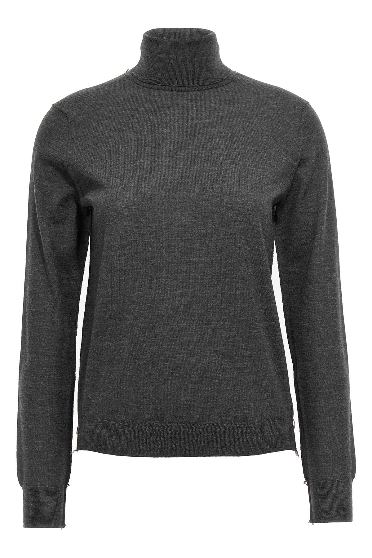 'Stitching' wool turtleneck sweater - 1