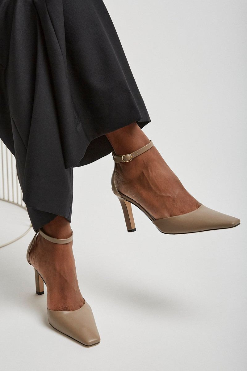 The Row Carla 80 ankle strap pumps outlook