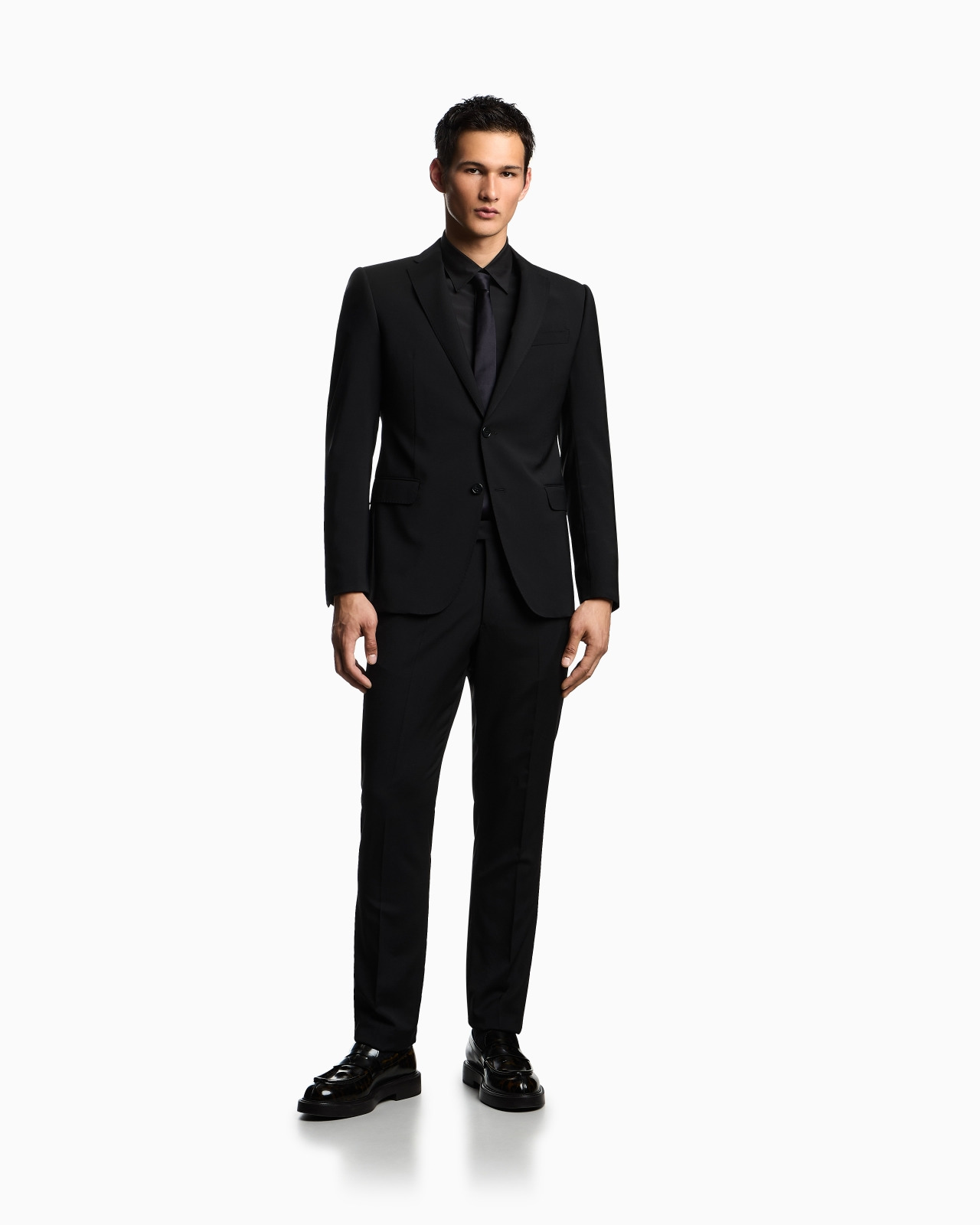 SINGLE-BREASTED SUIT IN NATURAL STRETCH, TROPICAL LIGHT WOOL - 2