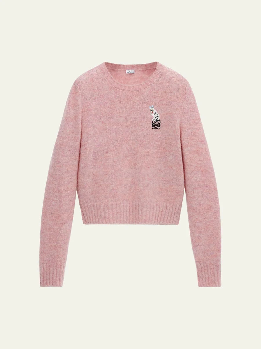 x Louis Wain Futuristic Cat Embroidered Sweater - 1