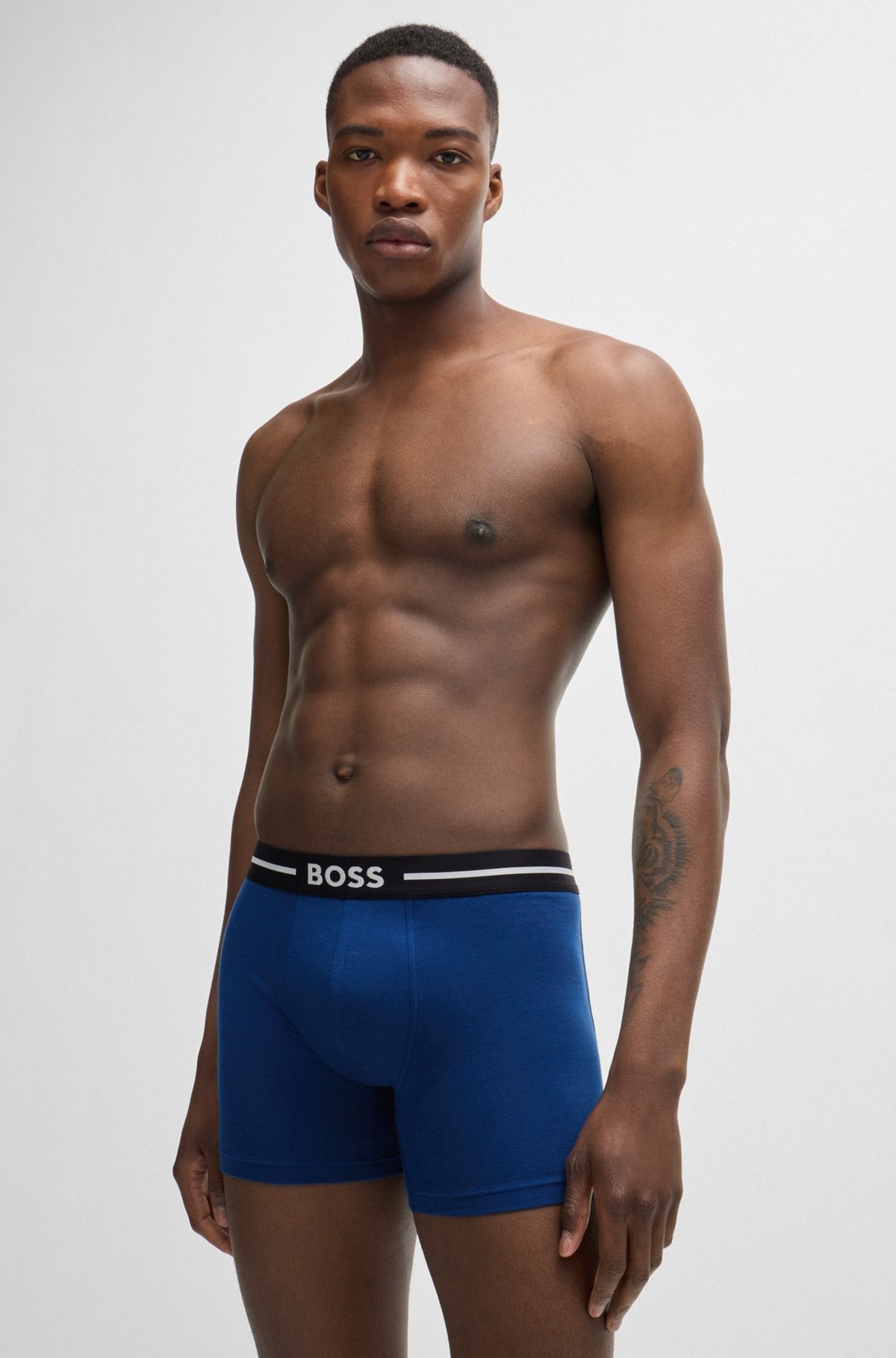 THREE-PACK OF STRETCH-COTTON BOXER BRIEFS - 6