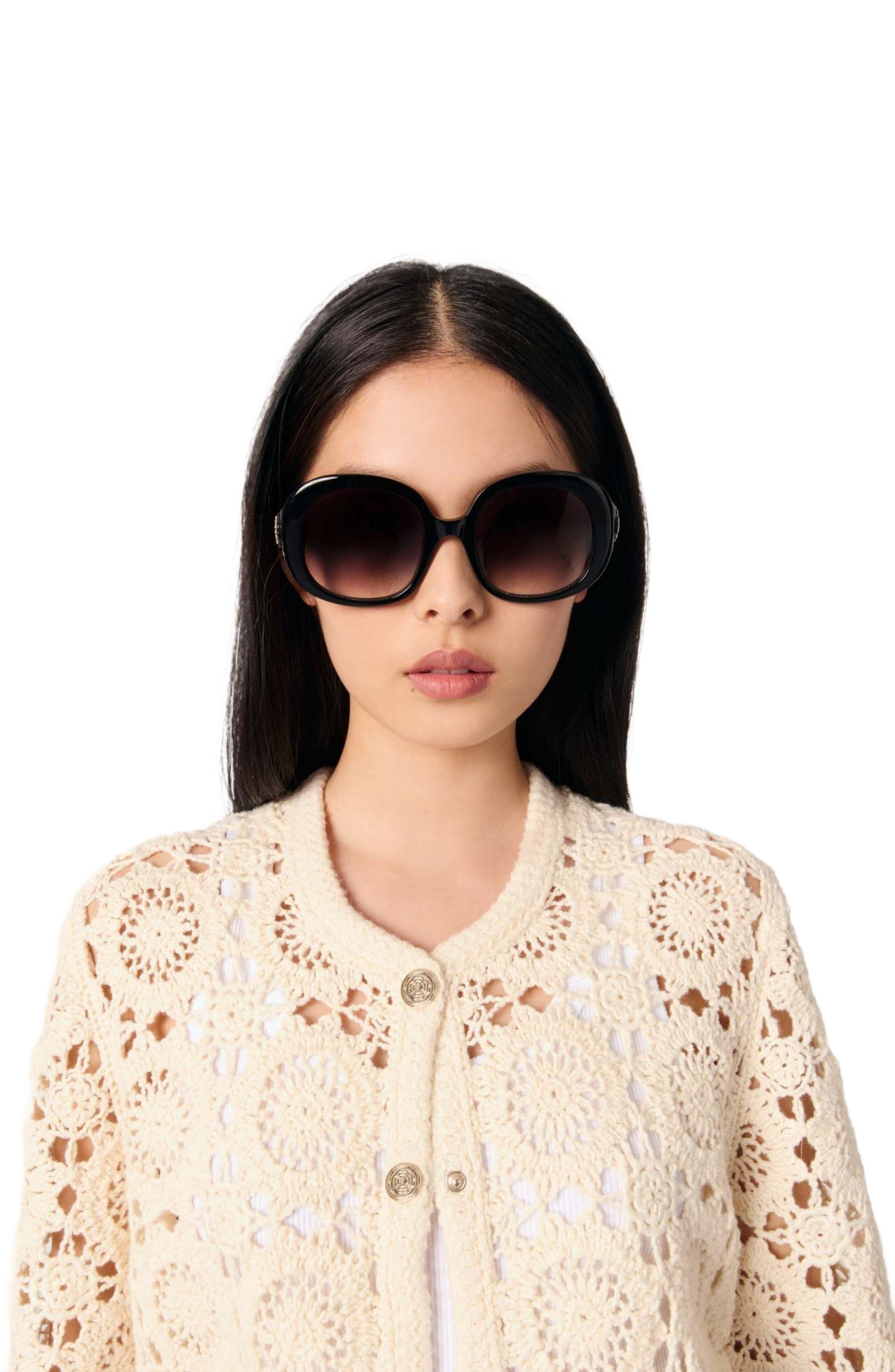 maje Crocheted cropped cardigan in Ecru at Nordstrom - 6