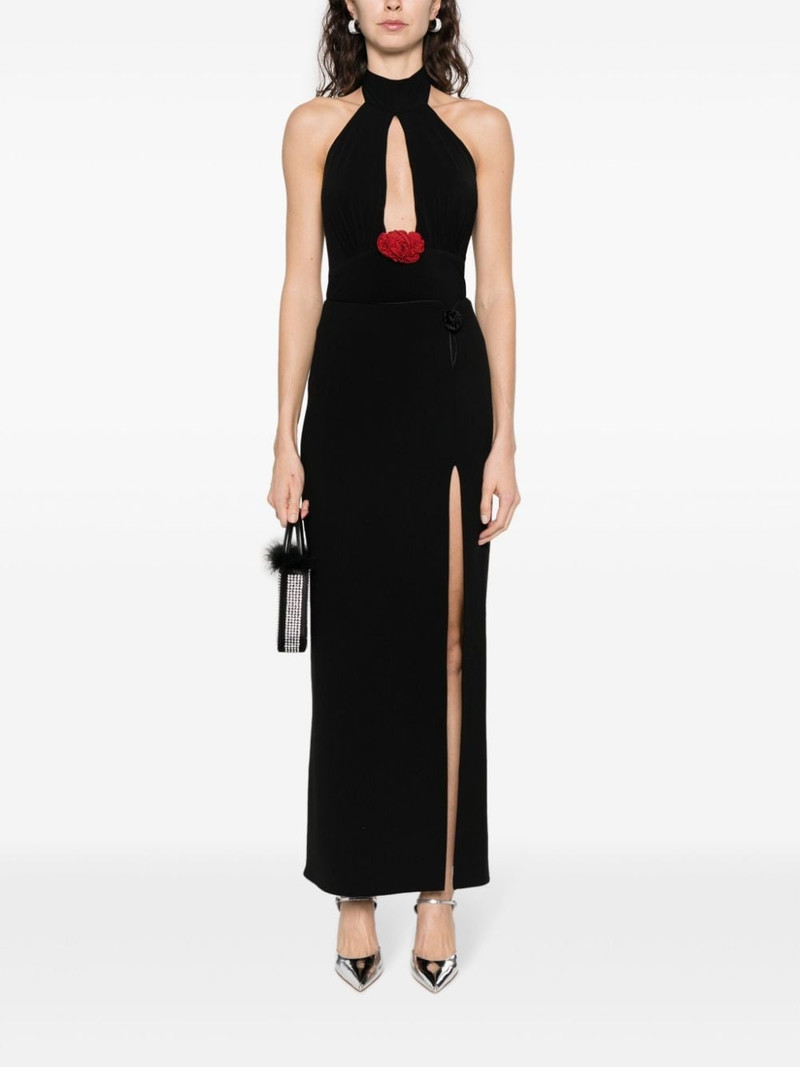 MAGDA BUTRYM floral-appliquÃ© wool-blend skirt outlook
