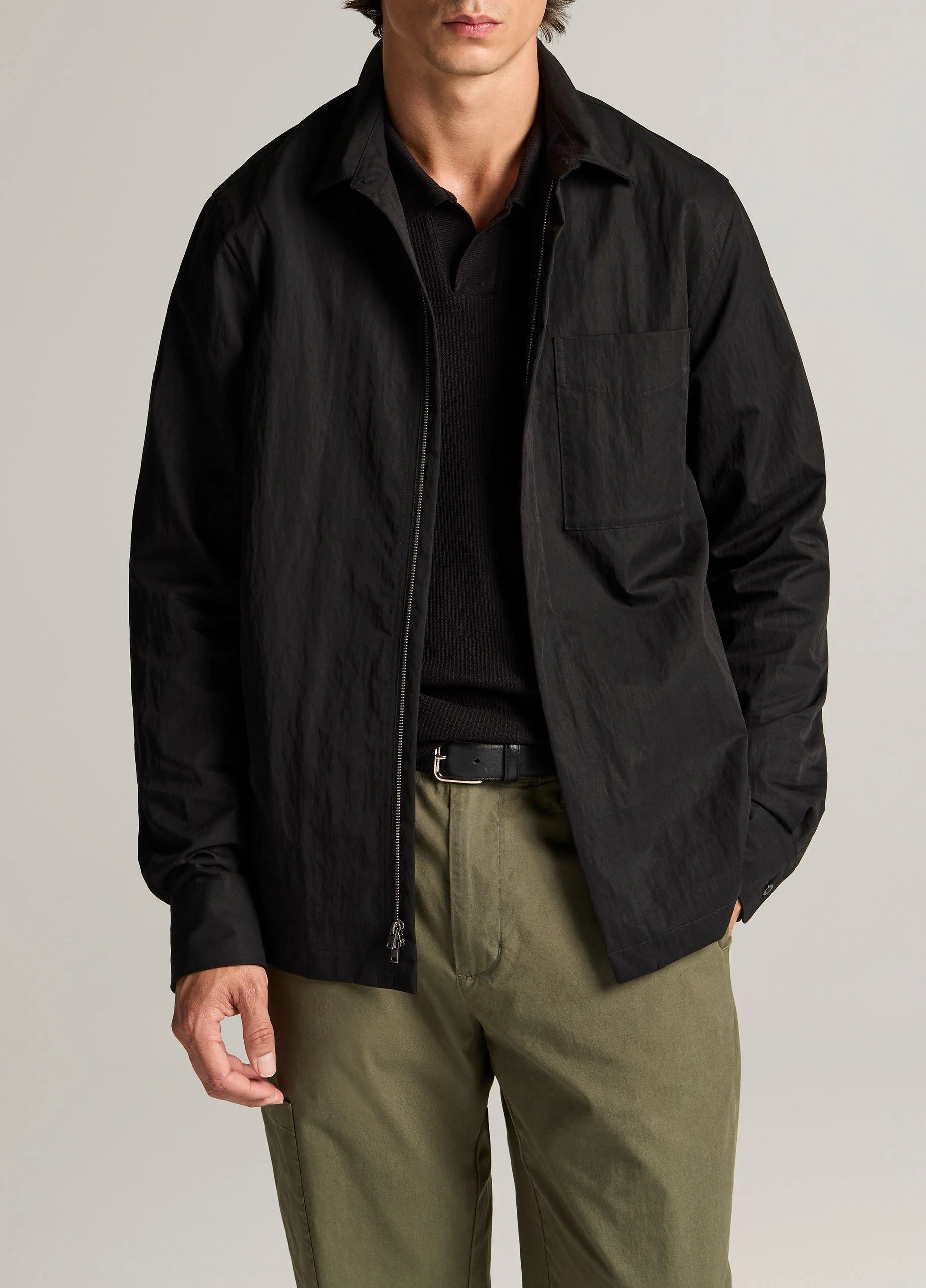 Cotton-Nylon Zip Shirt - 1