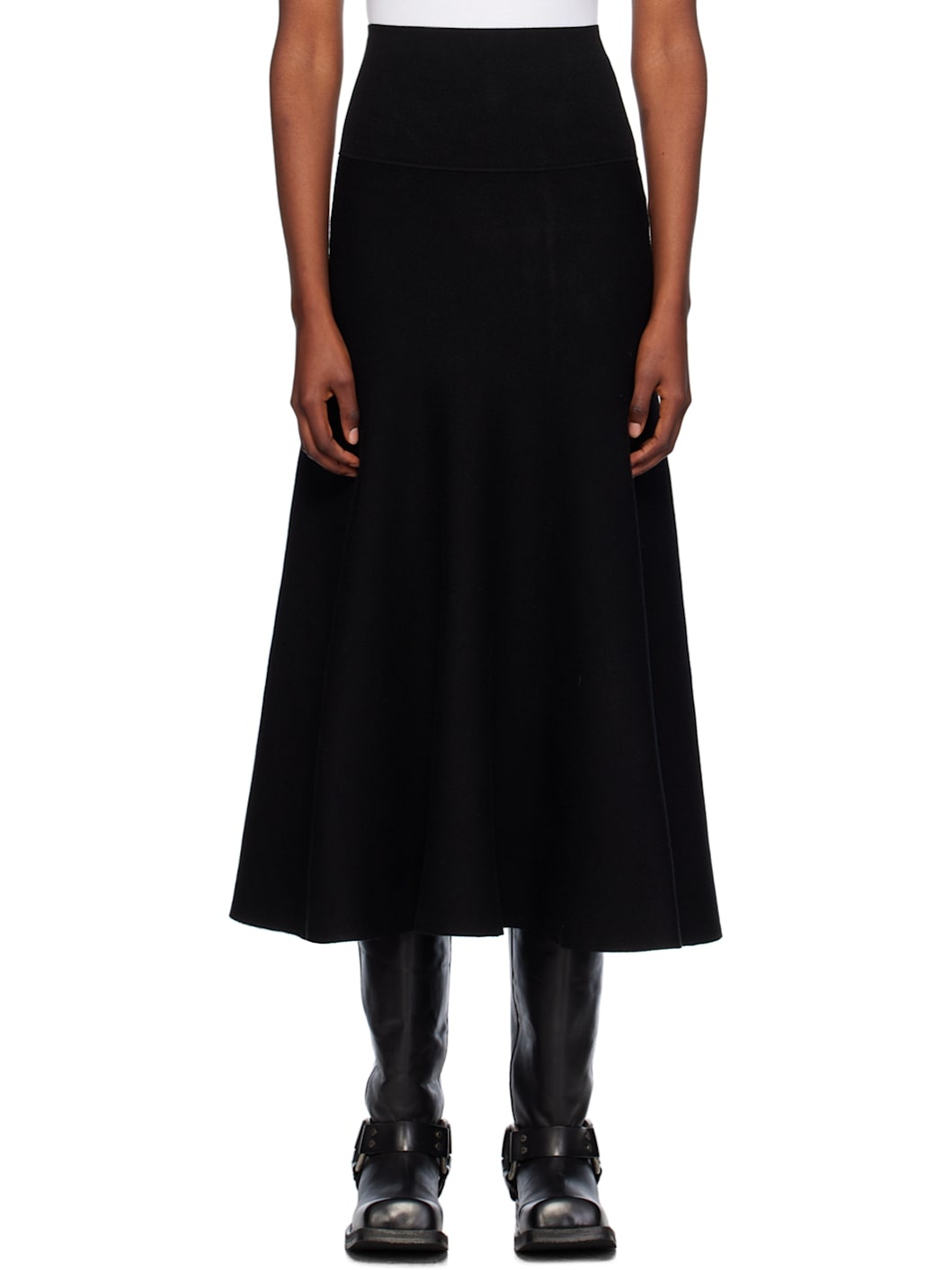 Black Gabrielle Maxi Skirt - 1