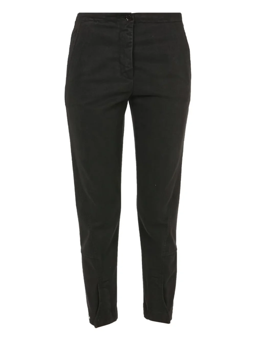 button-fastening cropped trousers - 1