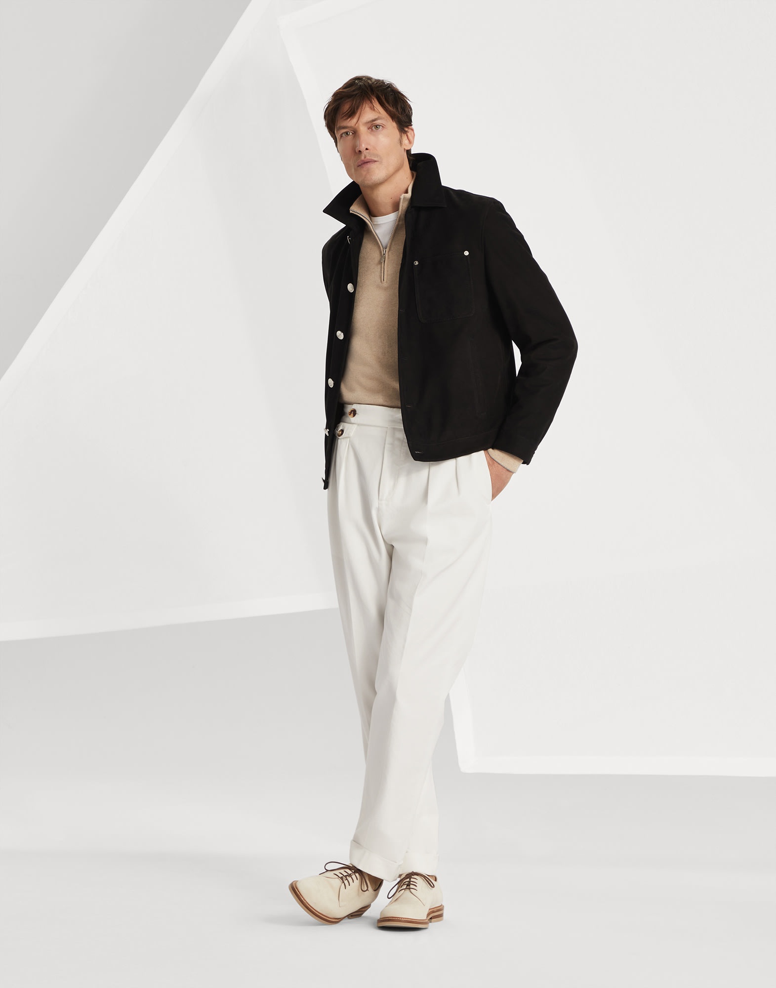 Nubuck shirt-style outerwear jacket - 5