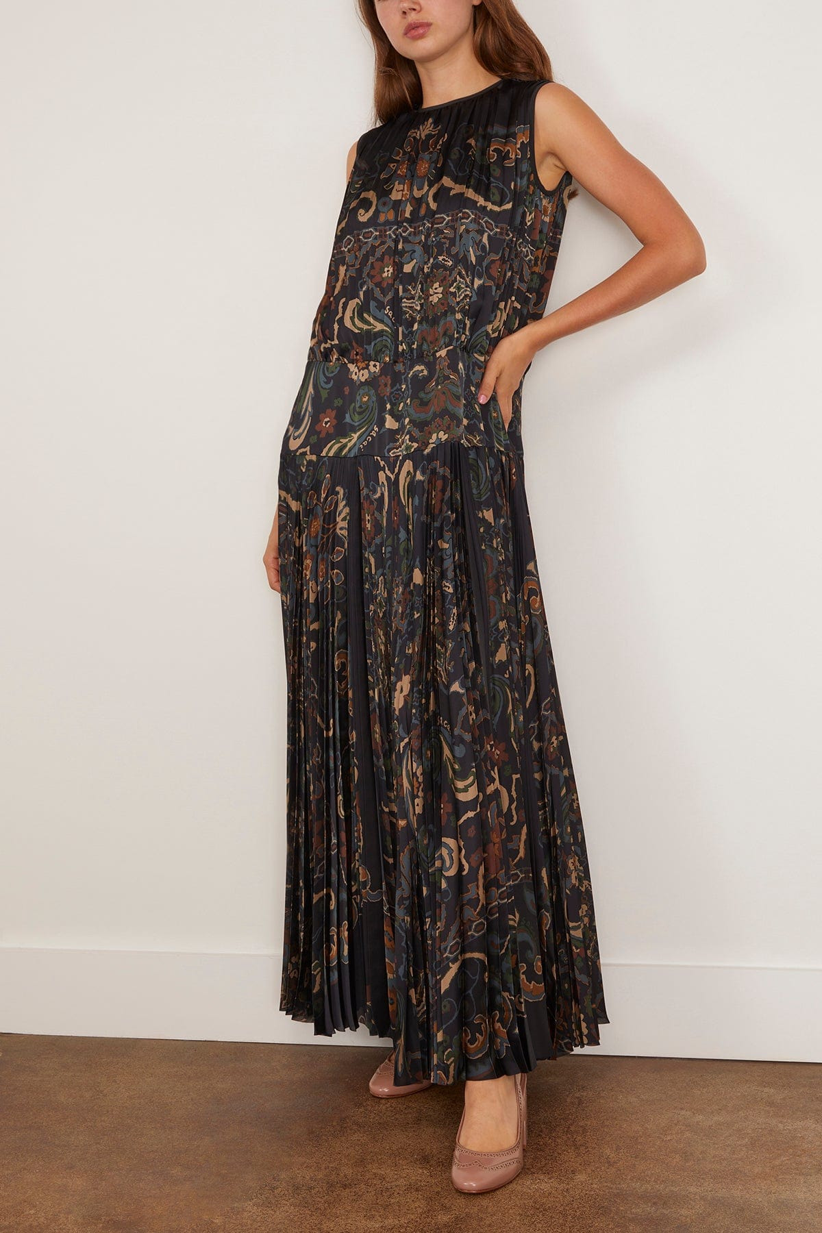 Floral Print Dress in Navy - 3