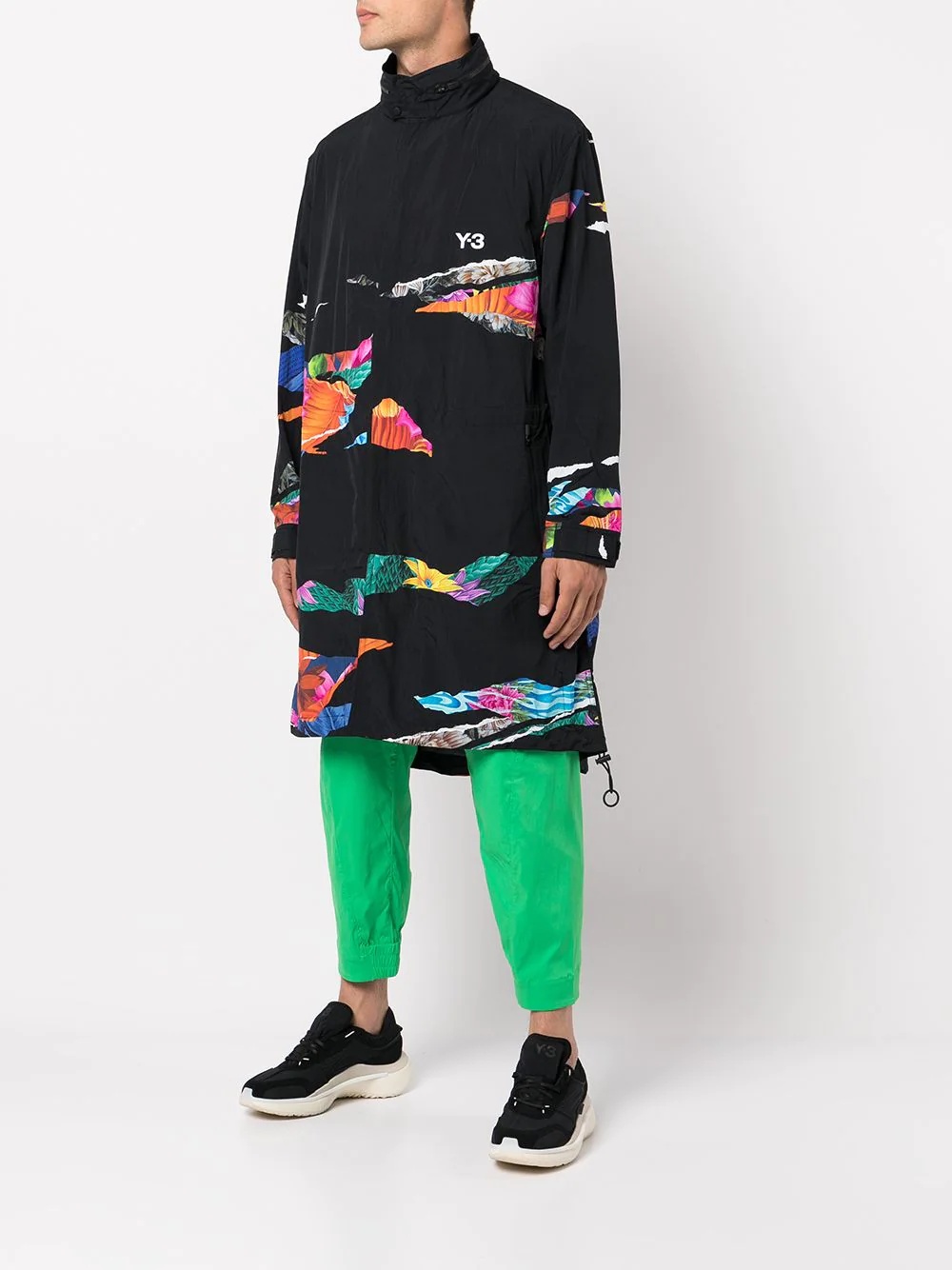 AOP graphic print midi coat - 3