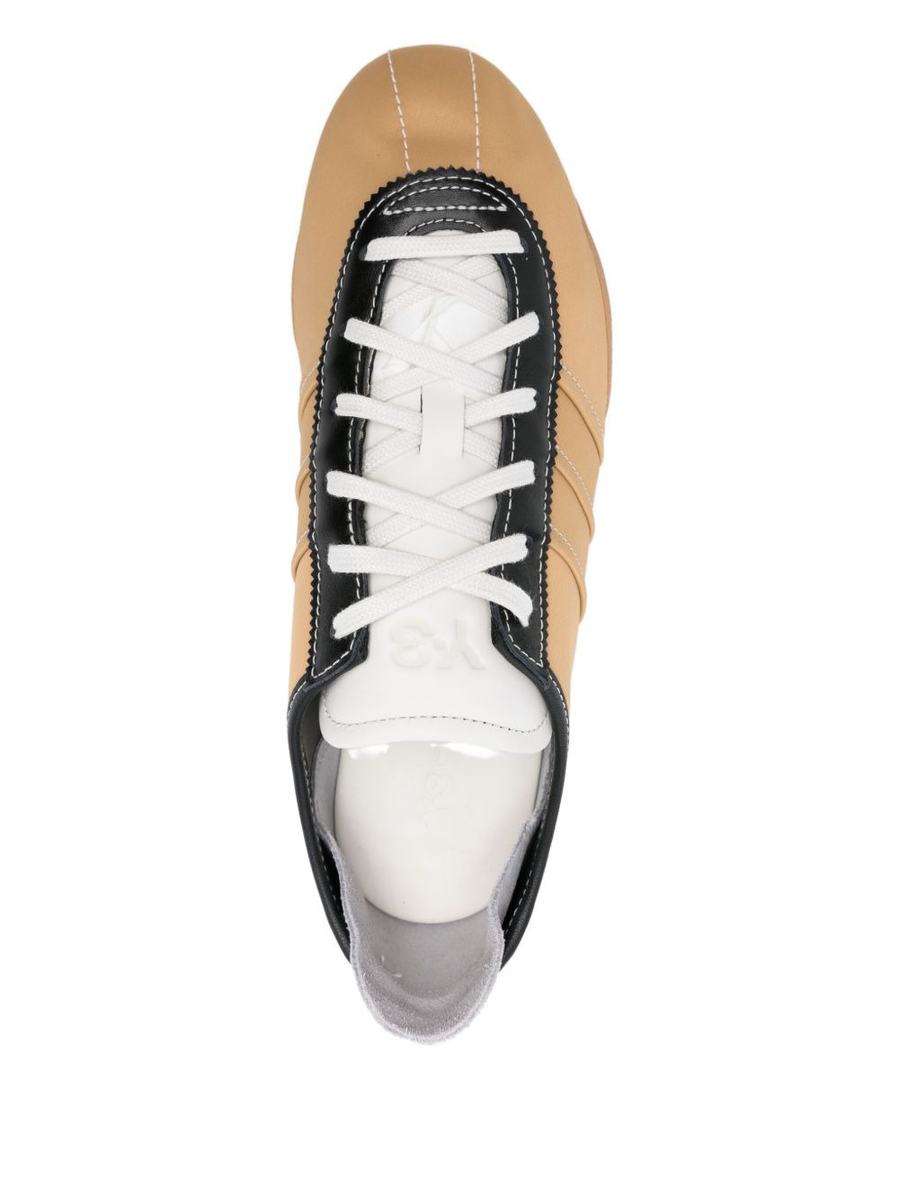 striped lace-up sneakers - 4