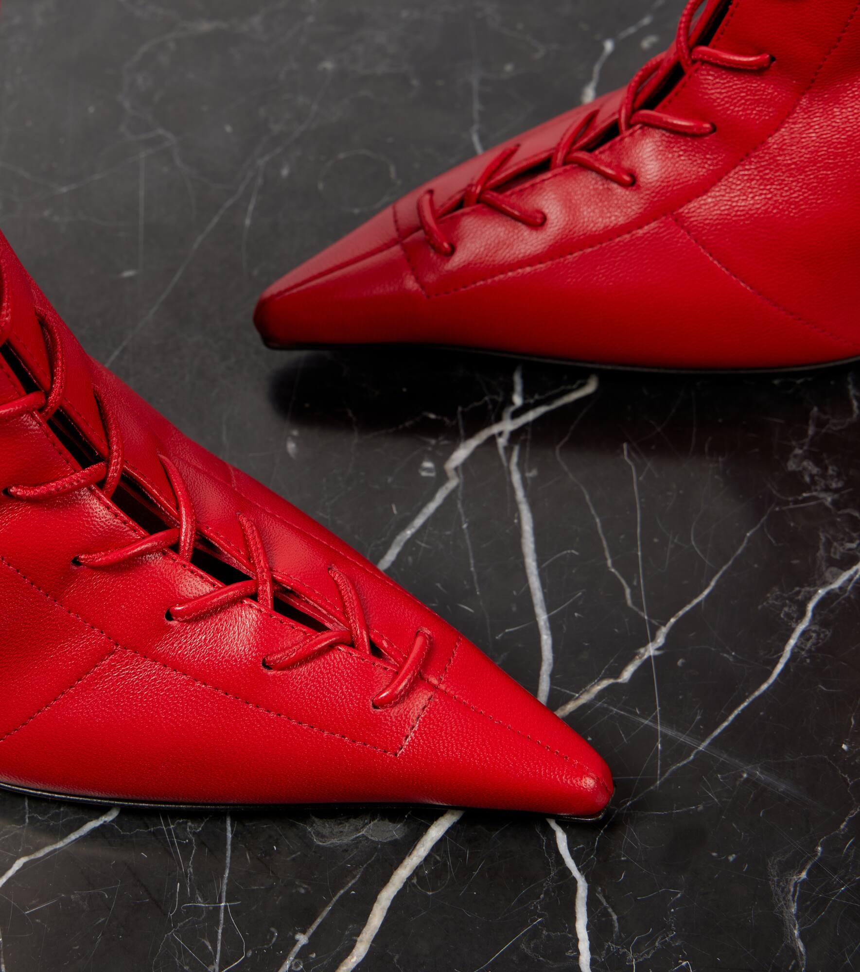 Scarlett 95 leather lace-up boots - 4