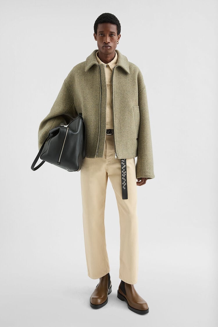 Wool Gabardine Padded Blouson - 1