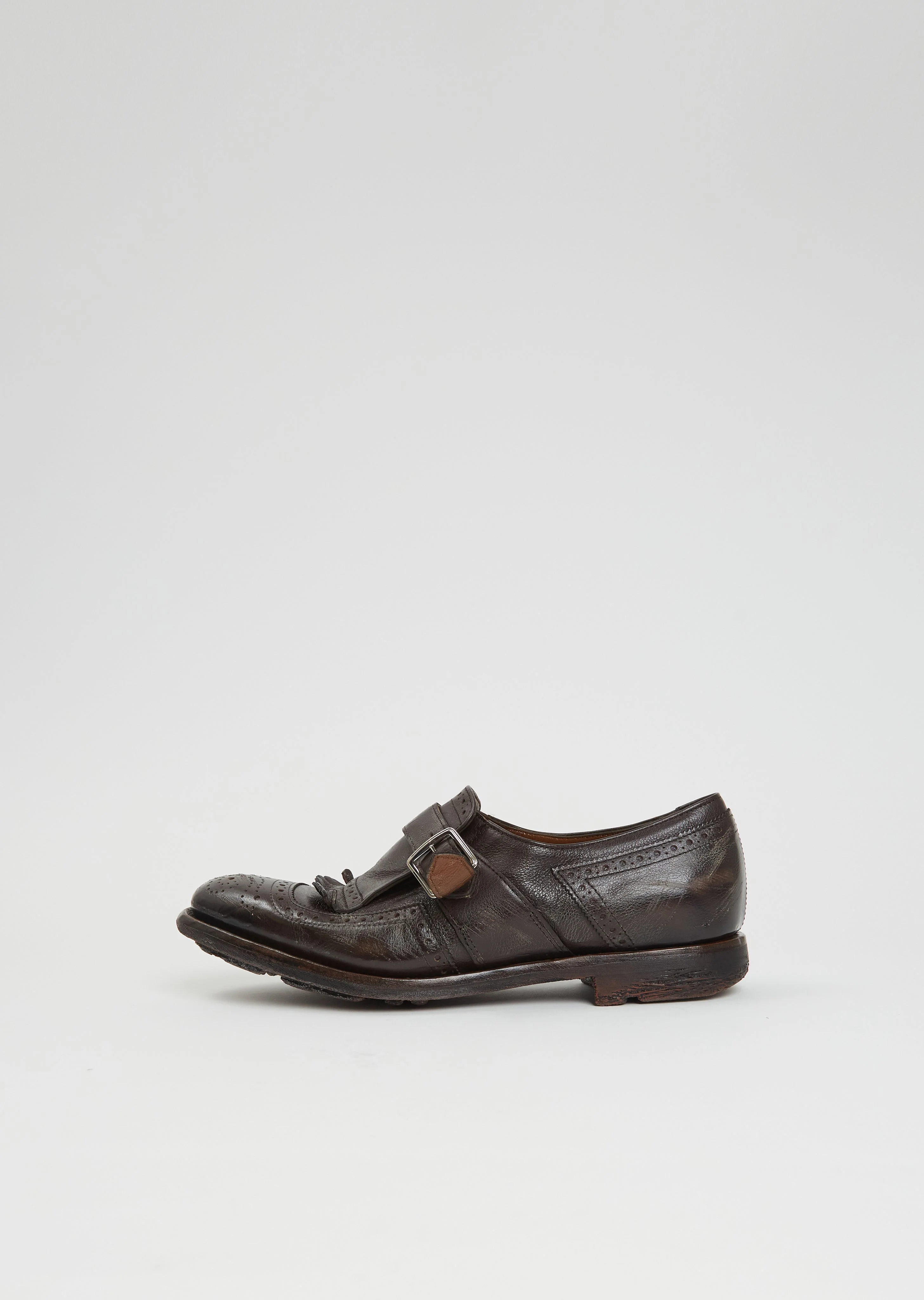 Shanghai Distressed Leather Loafer — Ebony - 1
